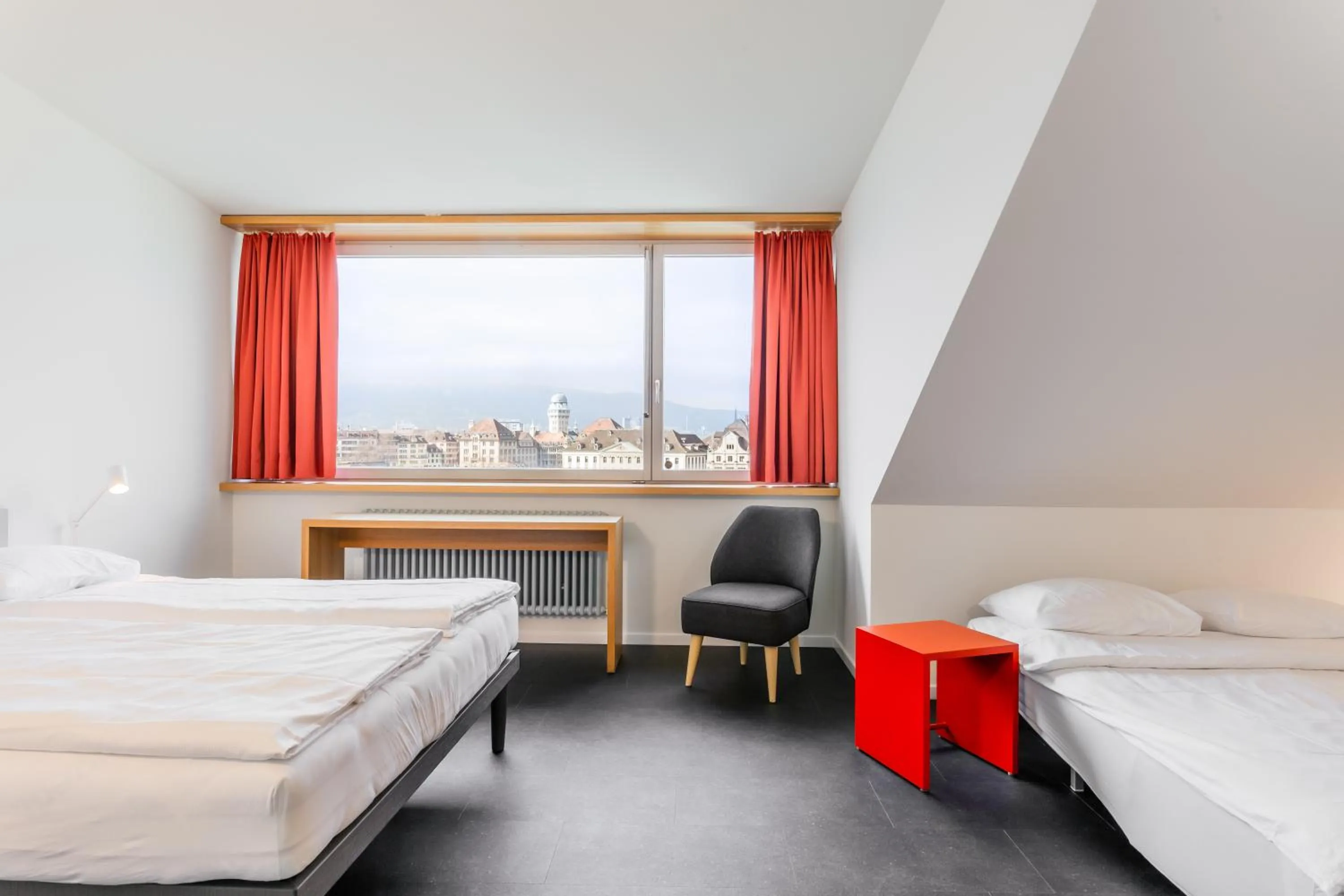 Bedroom, Bed in Hotel Marta - 1950's architecture in Zurich's vibrant old town, near main station