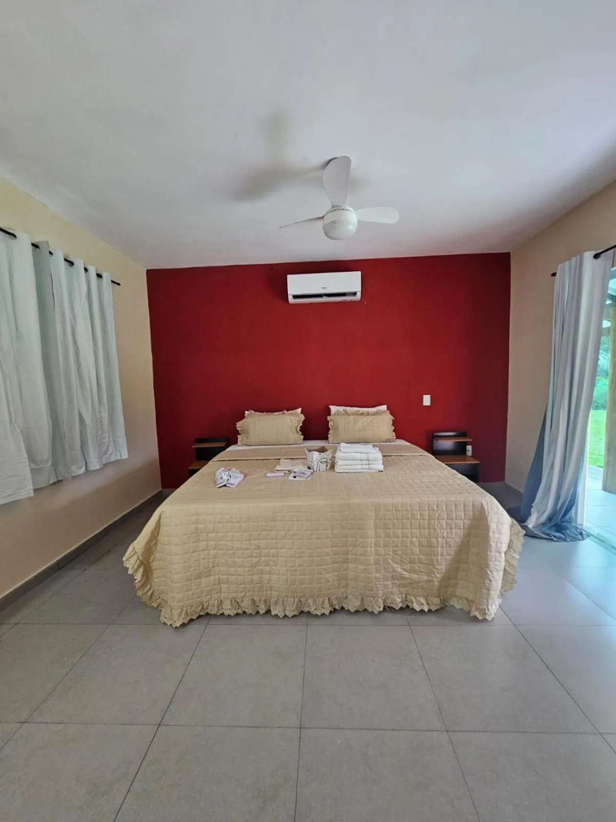 Bed in Hotel Pousada Bambuzal