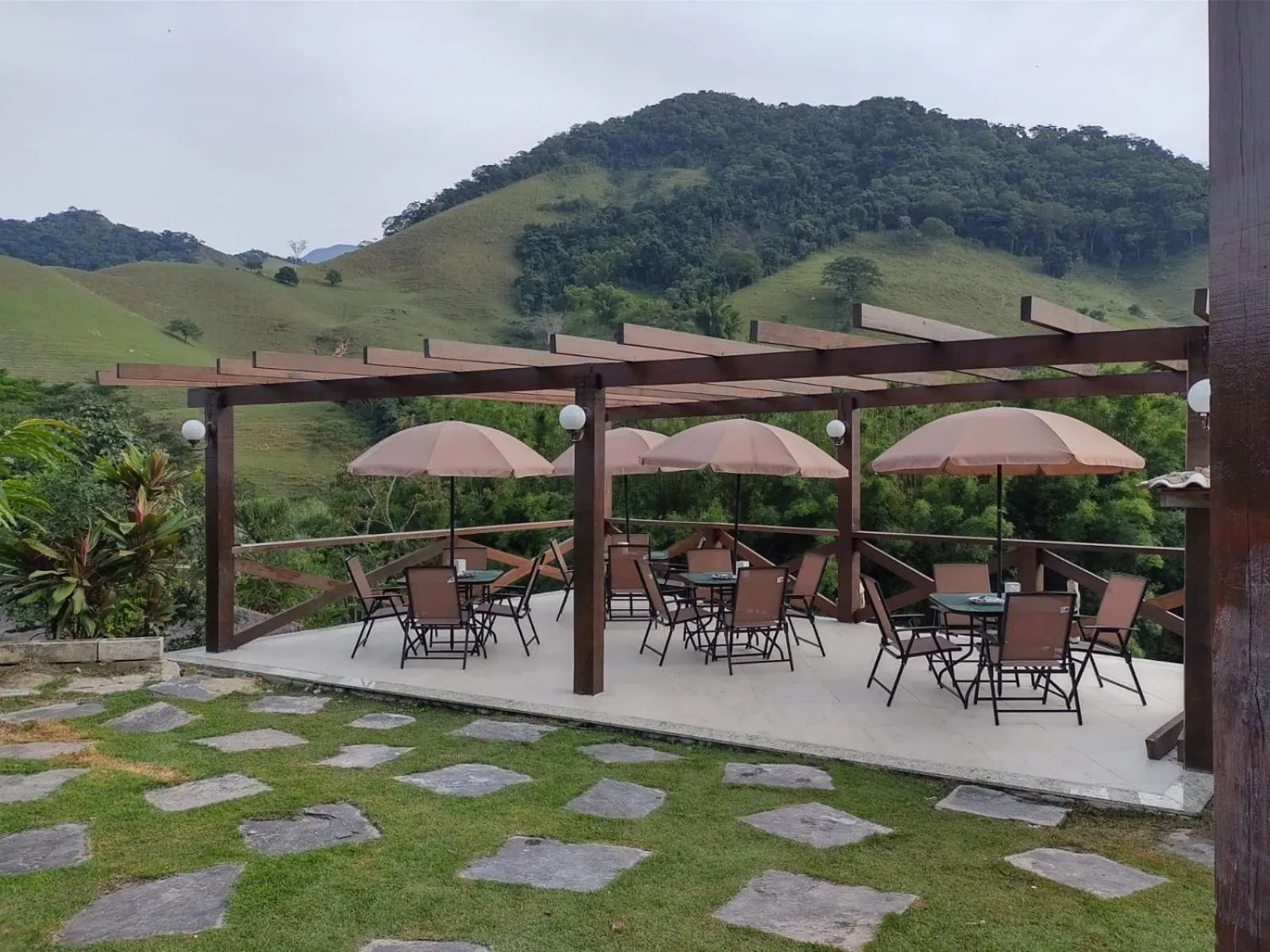 Patio in Hotel Pousada Bambuzal