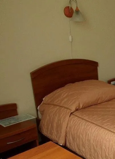 Decorative detail, Bed in Pastoral Lodge at the Sanctuary of the Divine Mercy