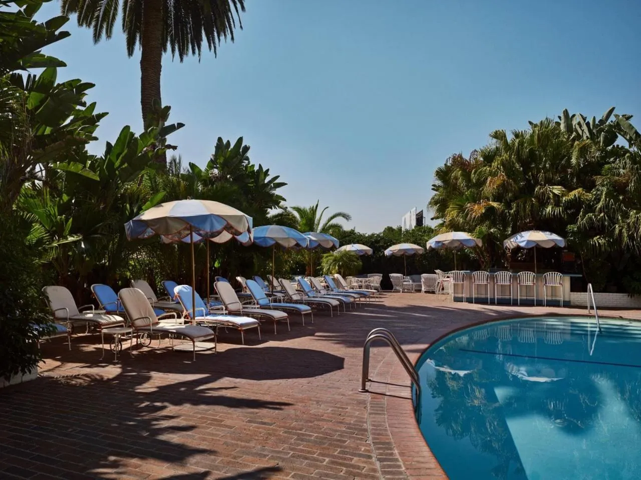 Pool view in Chateau Marmont