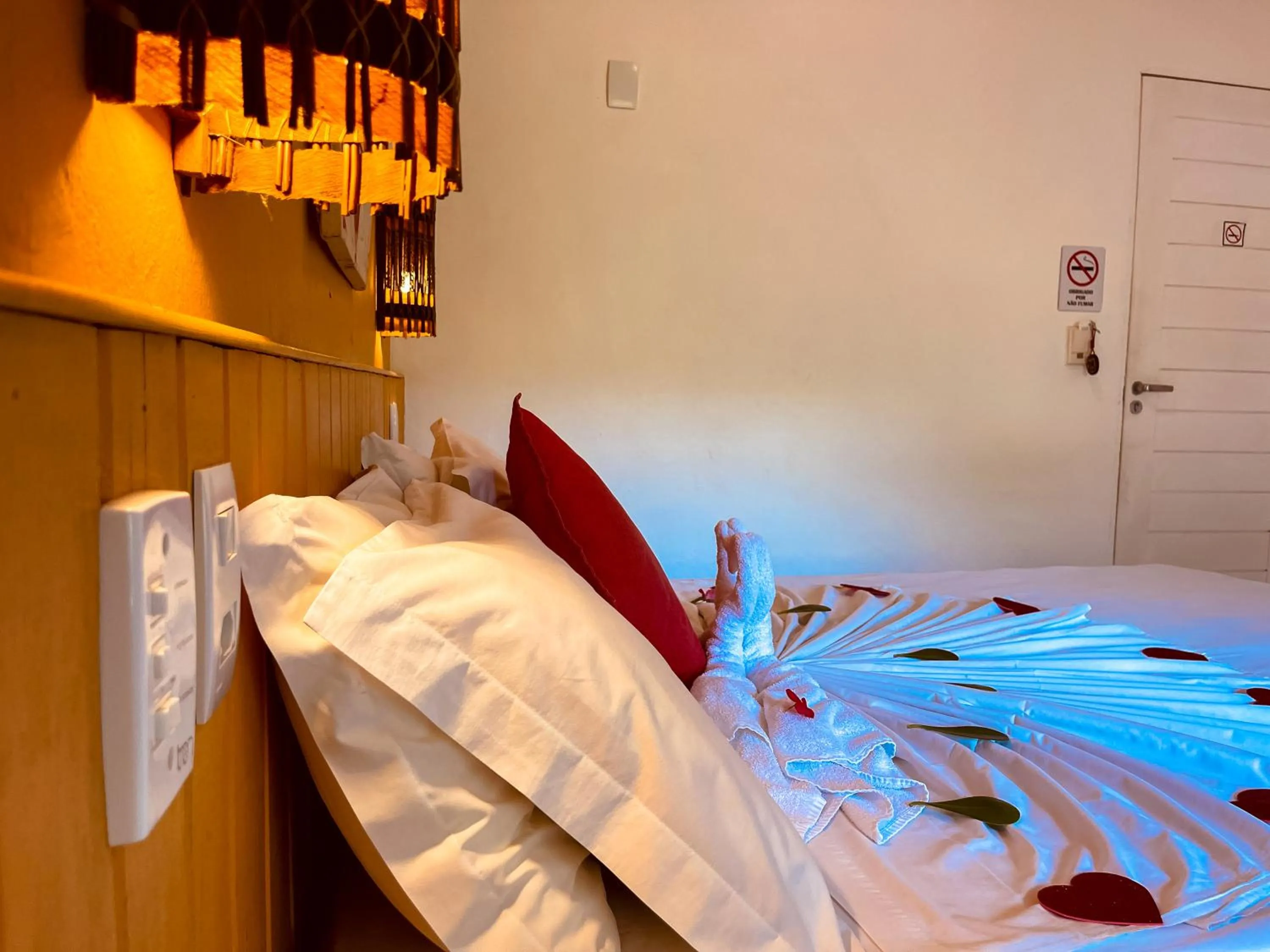 Decorative detail, Bed in Pousada Tatuapara