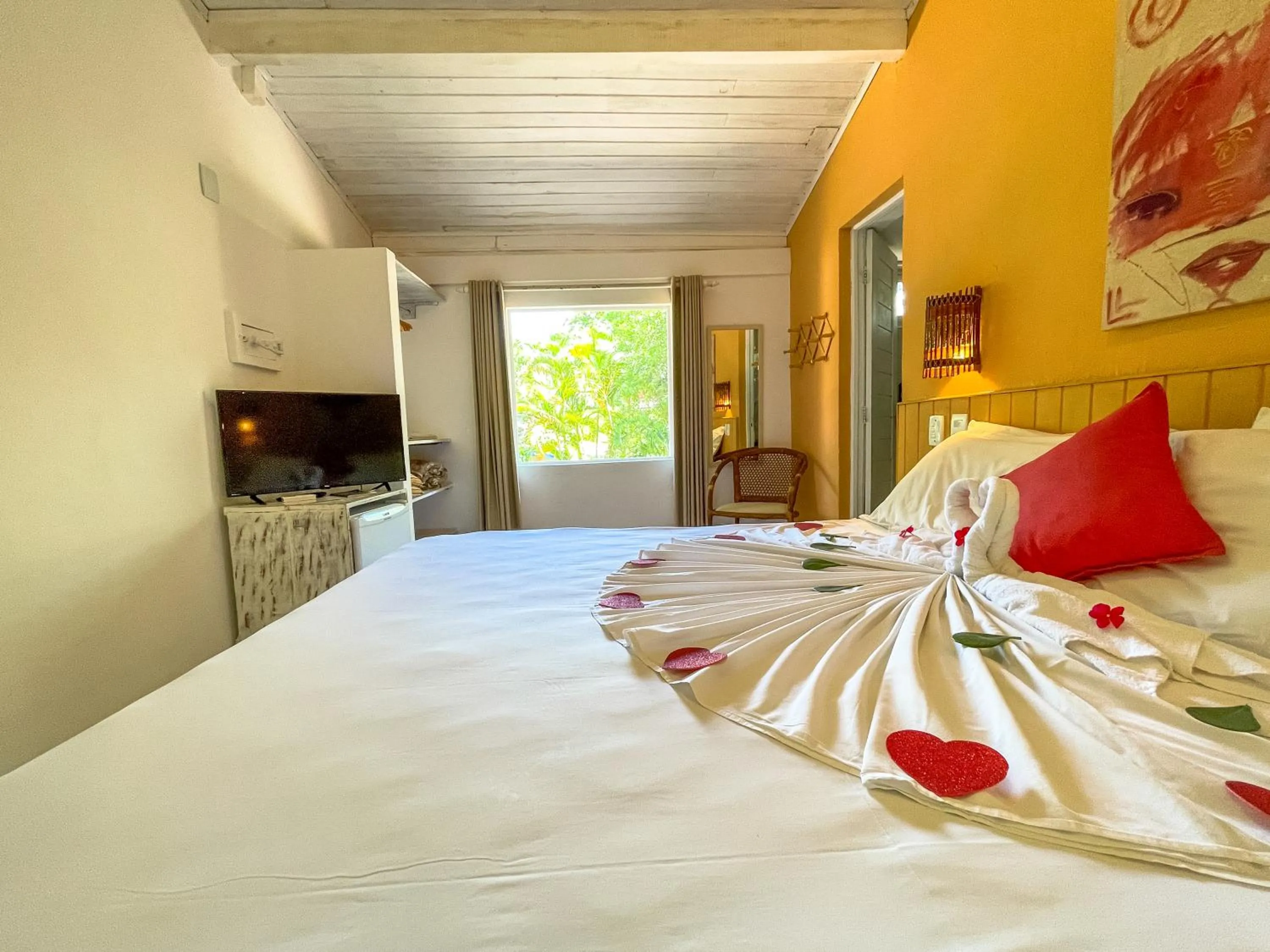 TV and multimedia, Bed in Pousada Tatuapara