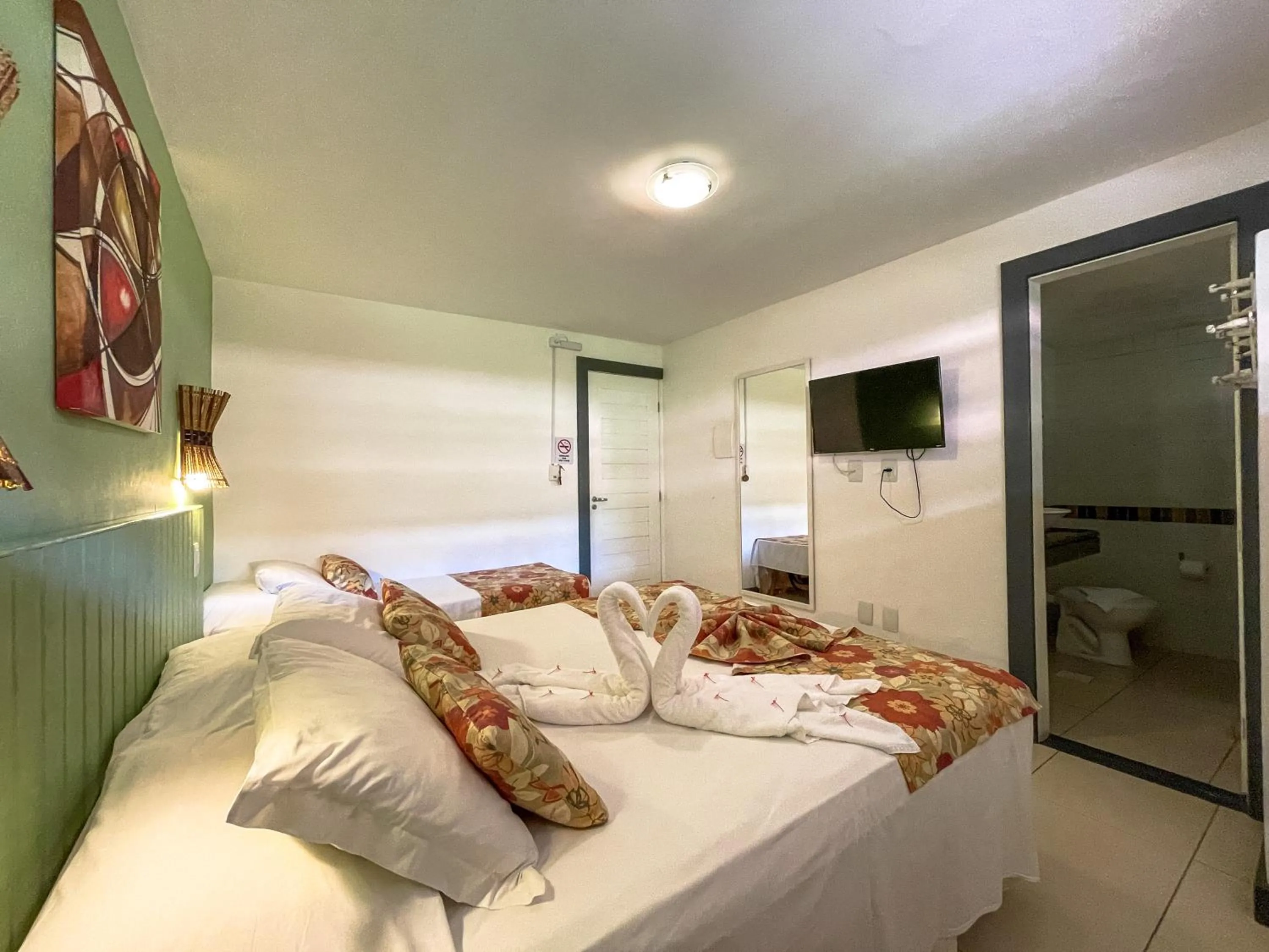 TV and multimedia, Bed in Pousada Tatuapara