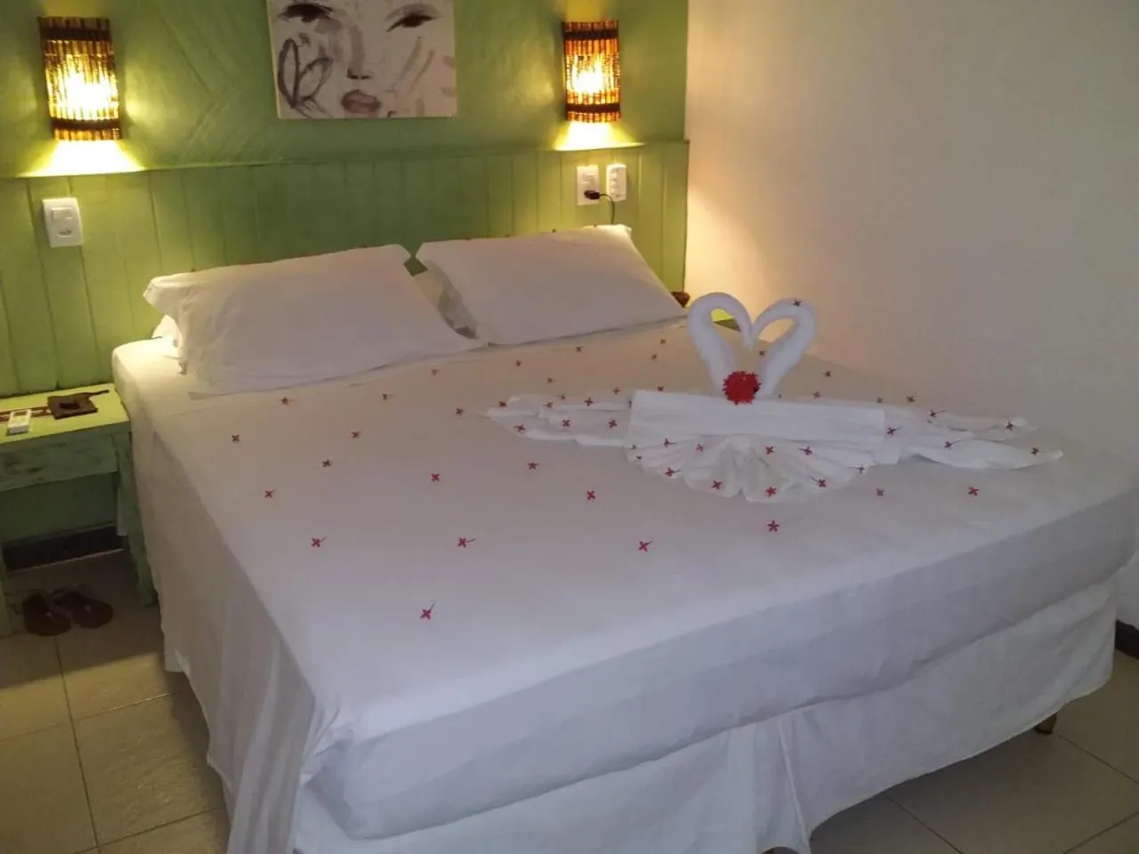 Decorative detail, Bed in Pousada Tatuapara