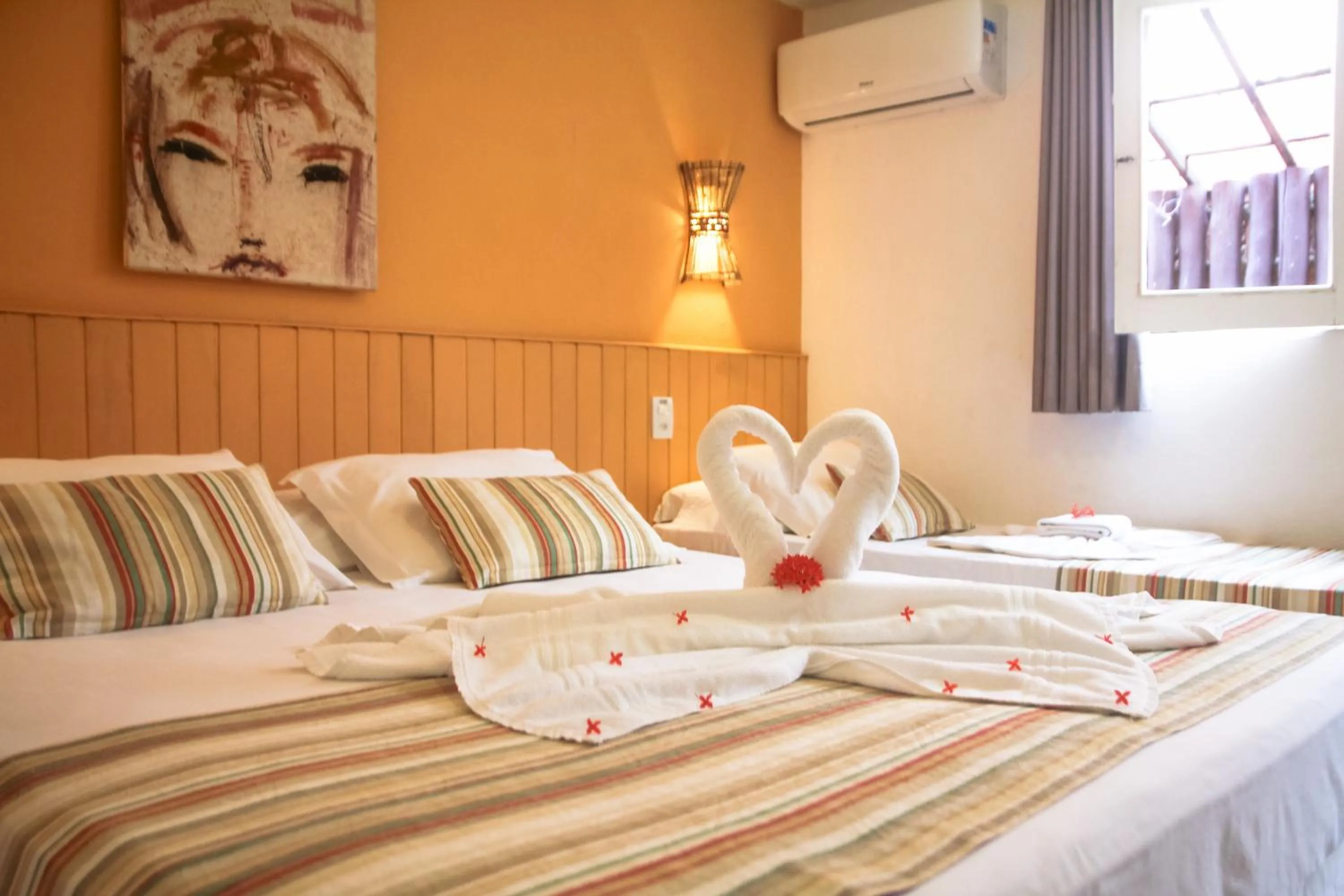 Decorative detail, Bed in Pousada Tatuapara