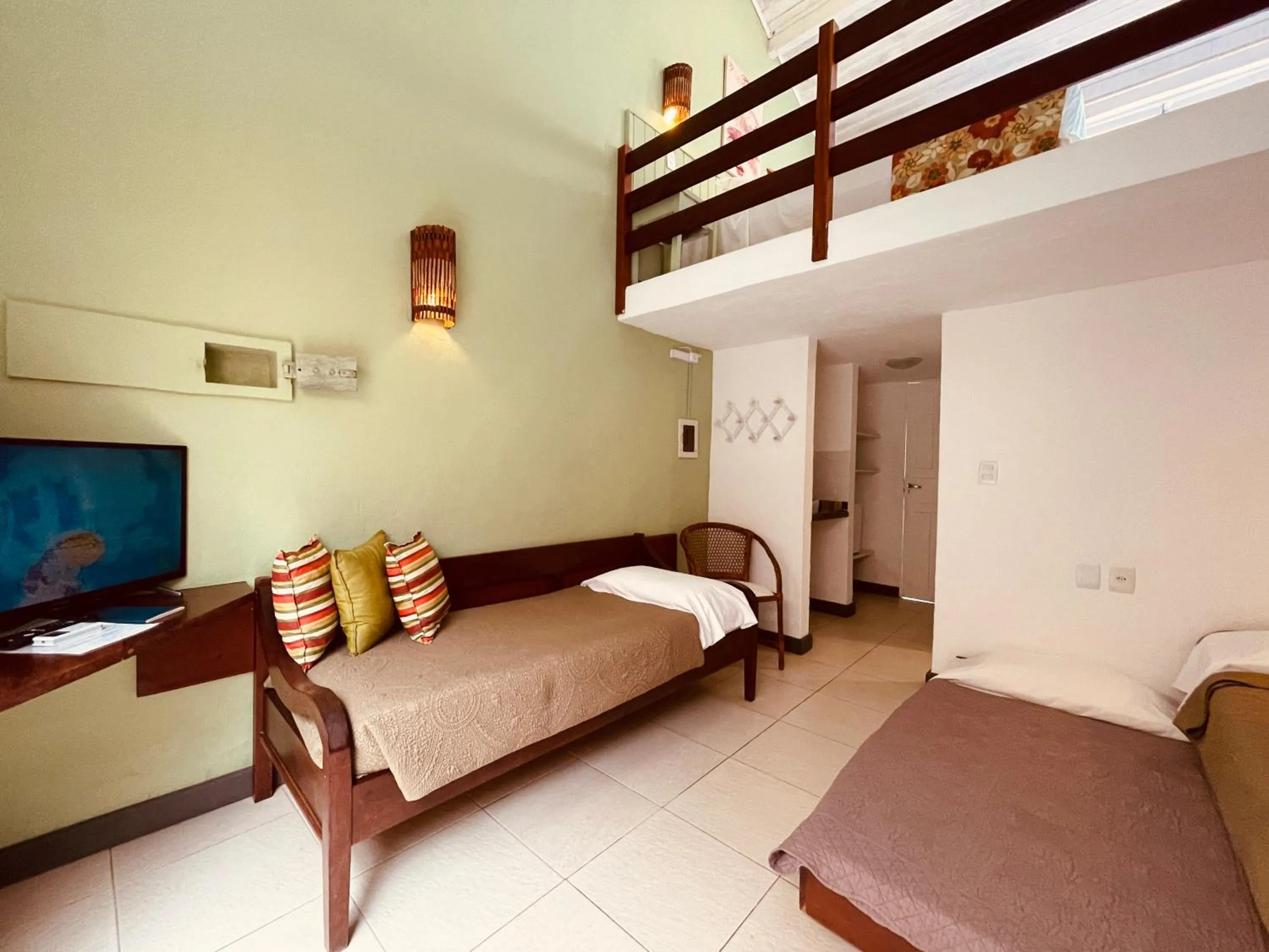 TV and multimedia, Bed in Pousada Tatuapara