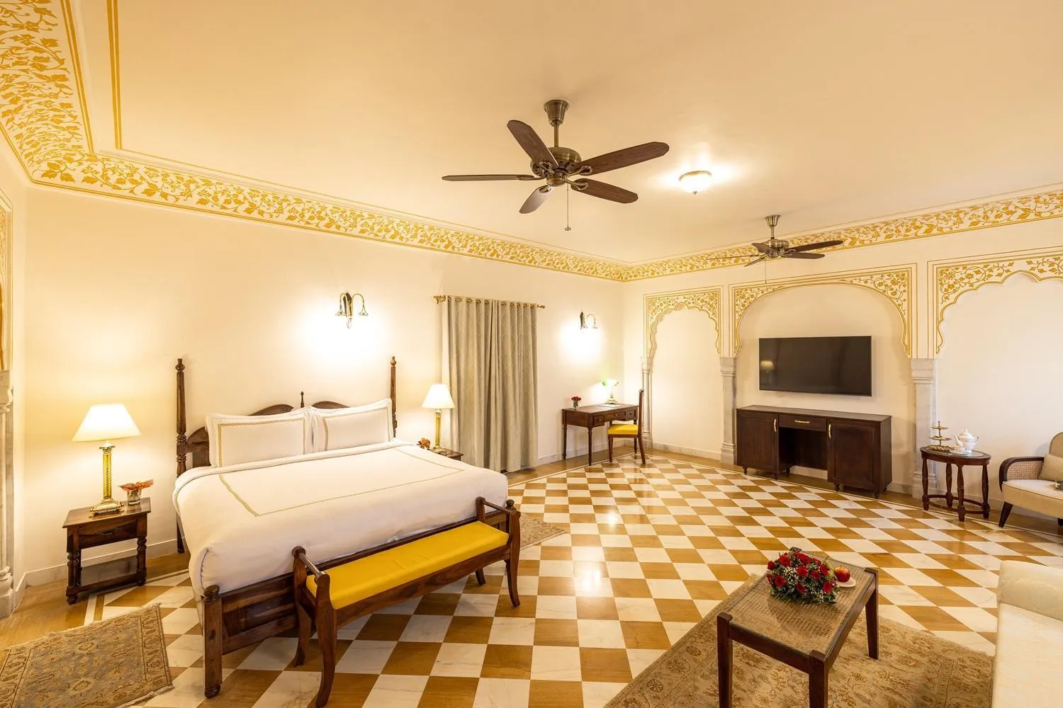 Bedroom, Bed in Royal Heritage Haveli - By Leisure Hotels