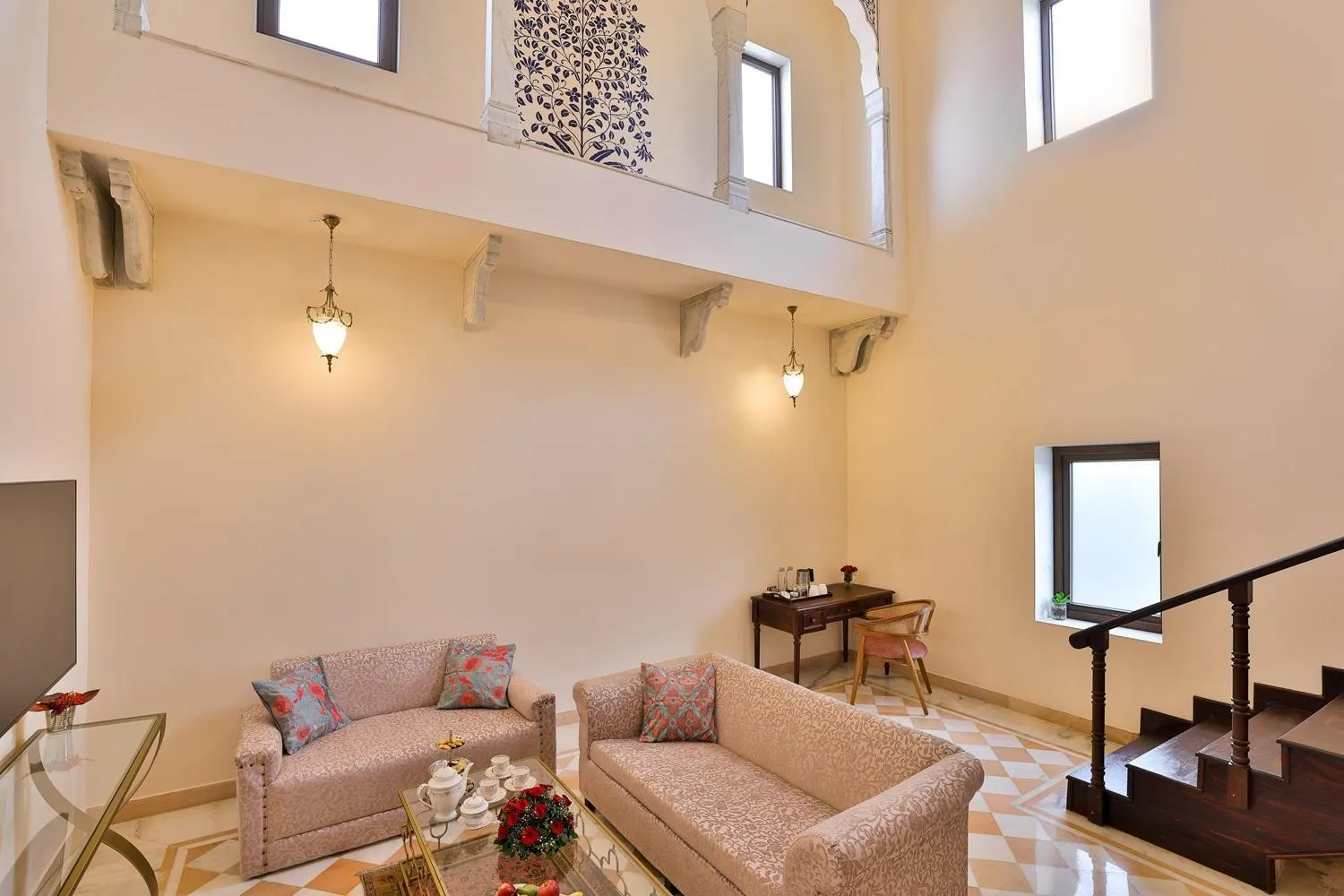 Living room in Royal Heritage Haveli - By Leisure Hotels