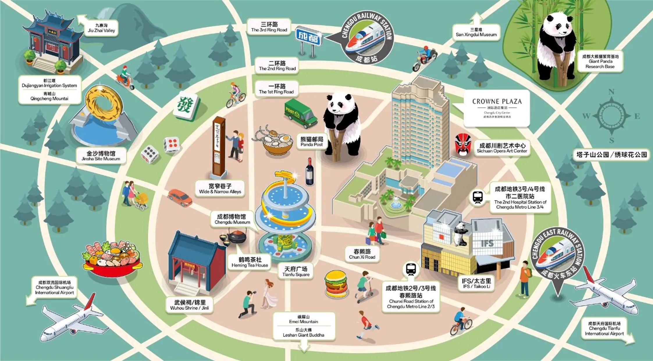 Property building in Crowne Plaza Chengdu City Center by IHG