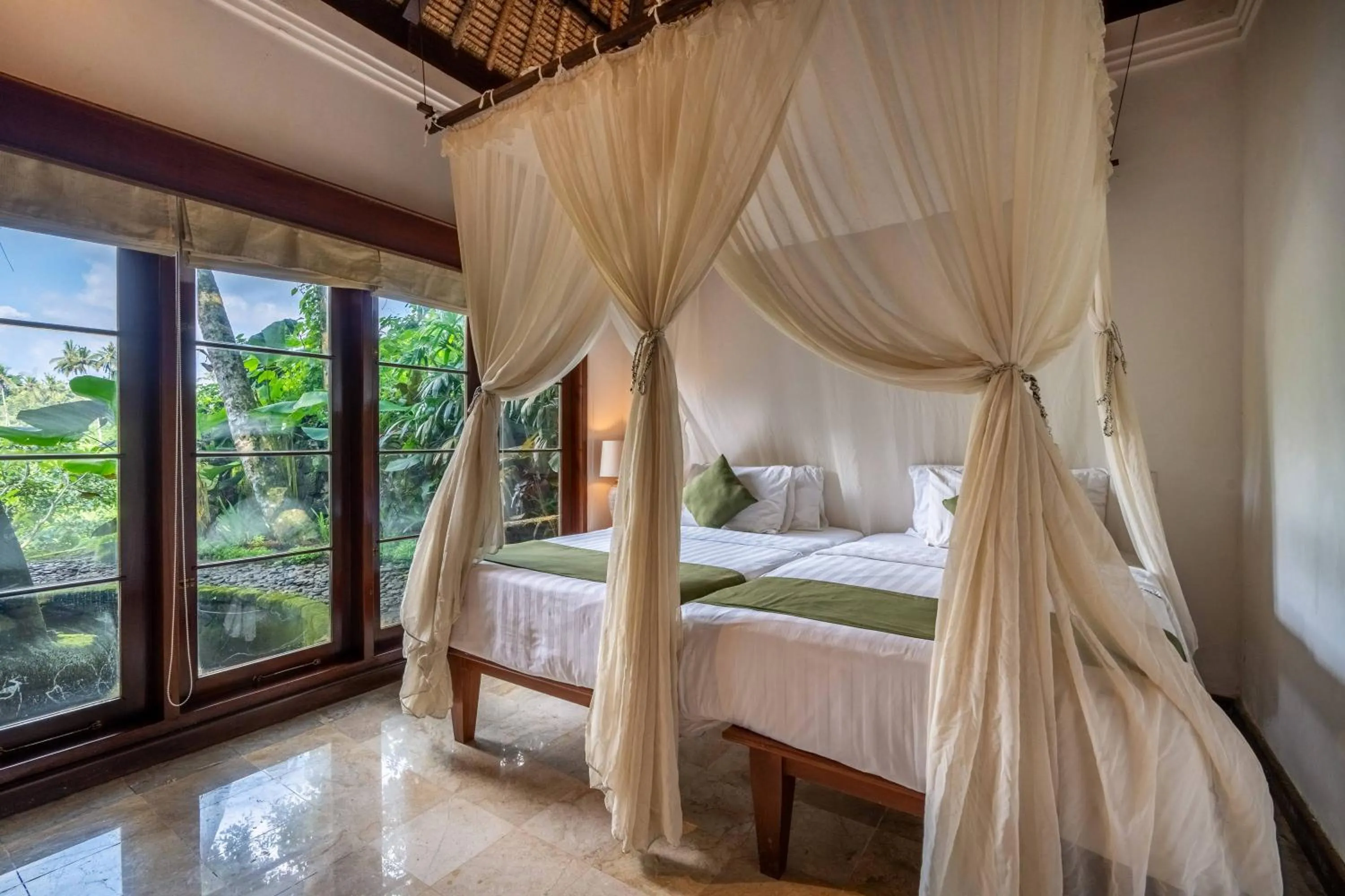 Bed in Natura Villa Ubud Bali