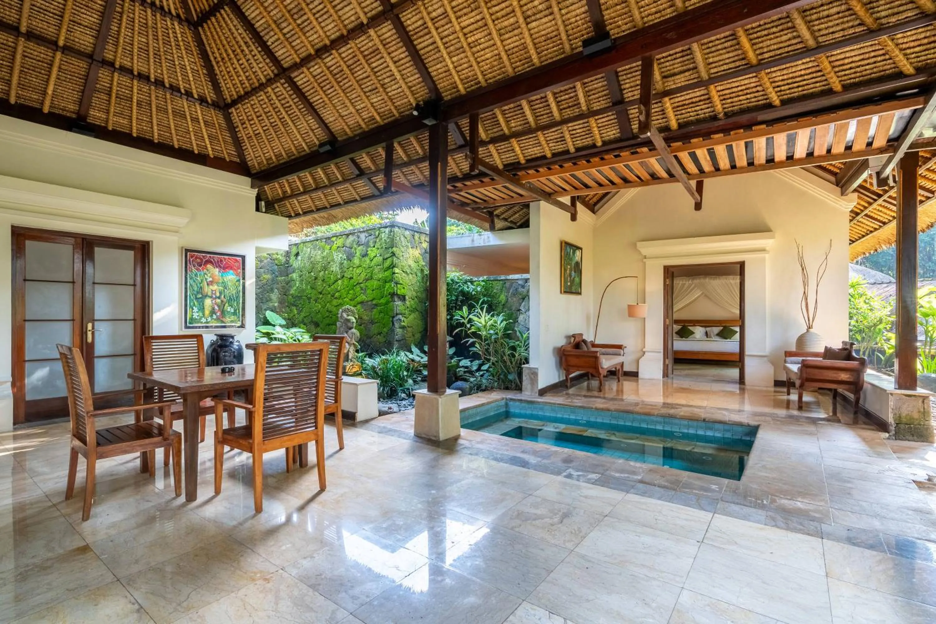 Living room in Natura Villa Ubud Bali