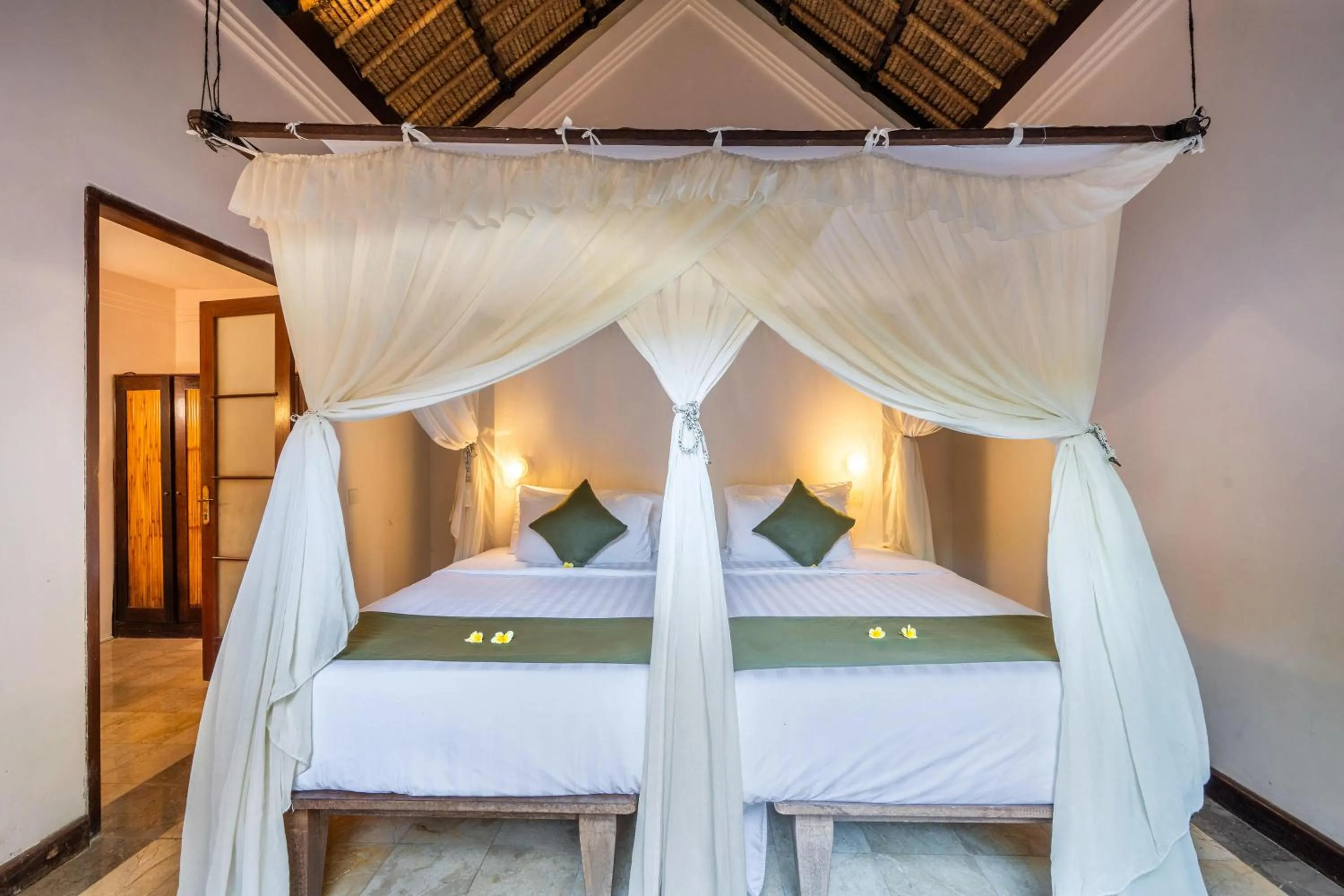 Bed in Natura Villa Ubud Bali