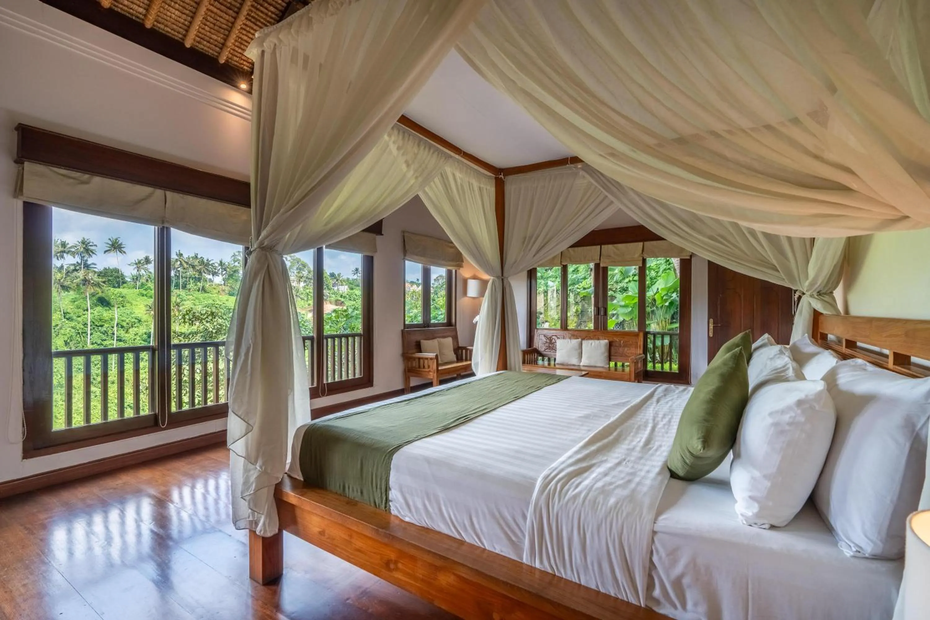 Bed in Natura Villa Ubud Bali