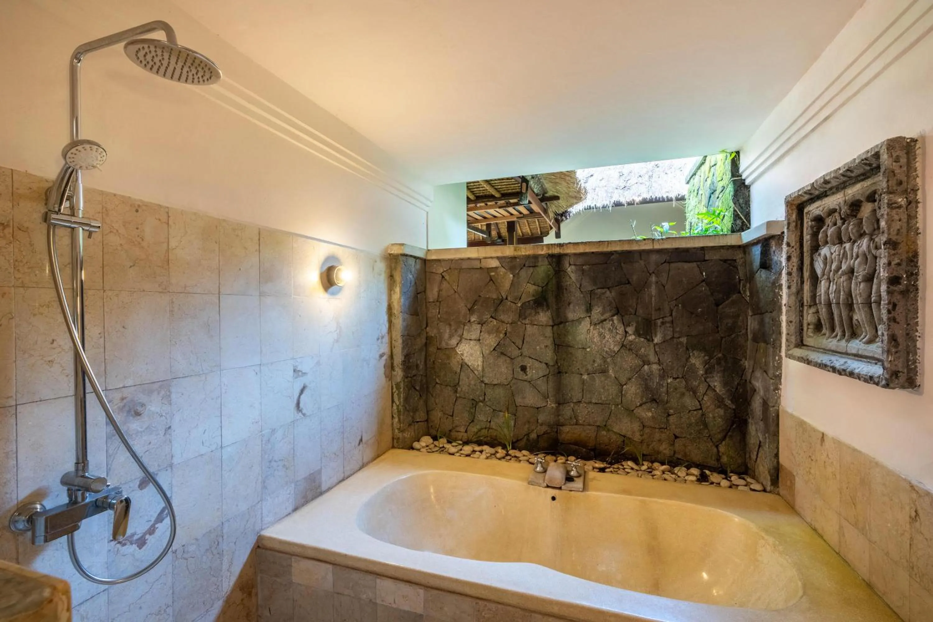 Shower in Natura Villa Ubud Bali