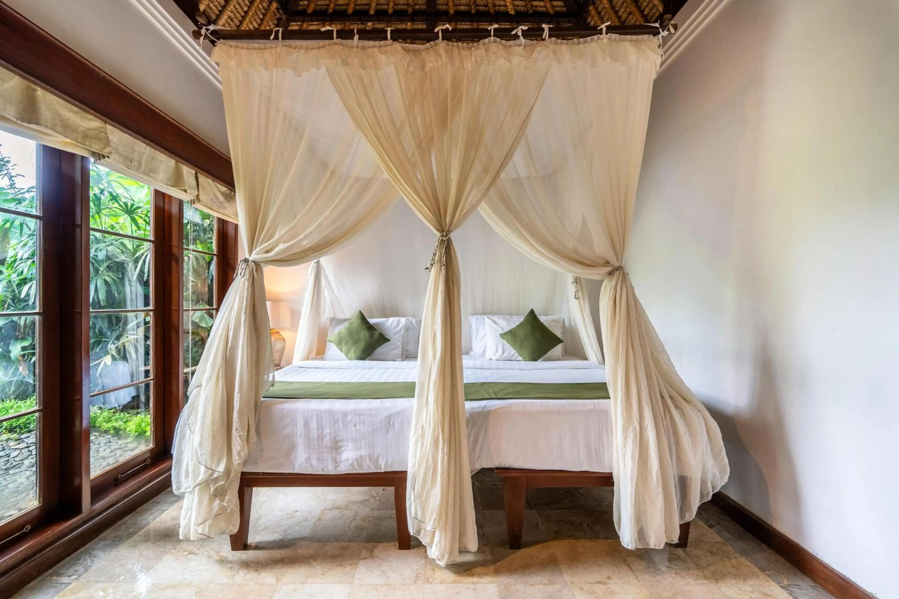 Bed in Natura Villa Ubud Bali