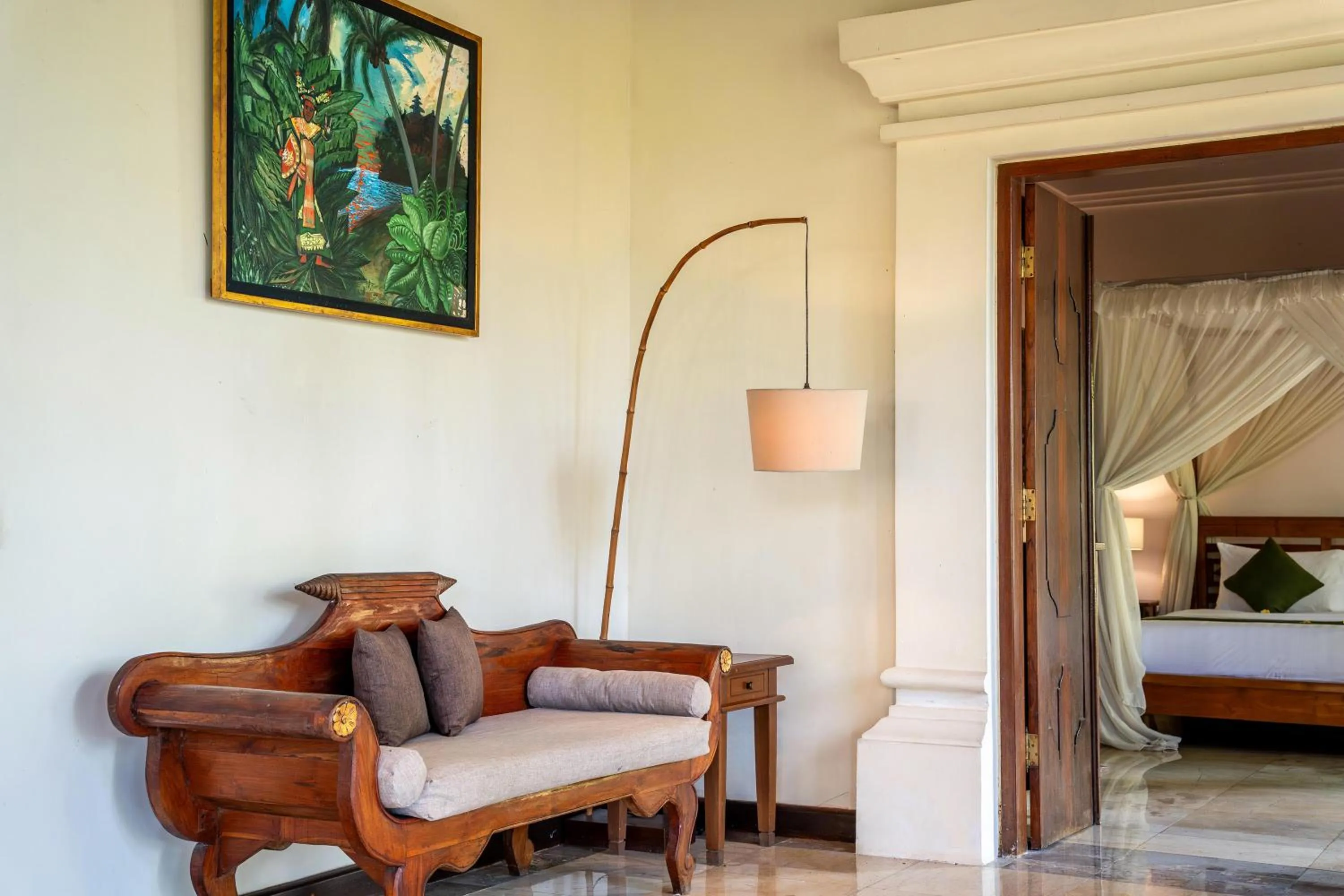 Seating area in Natura Villa Ubud Bali