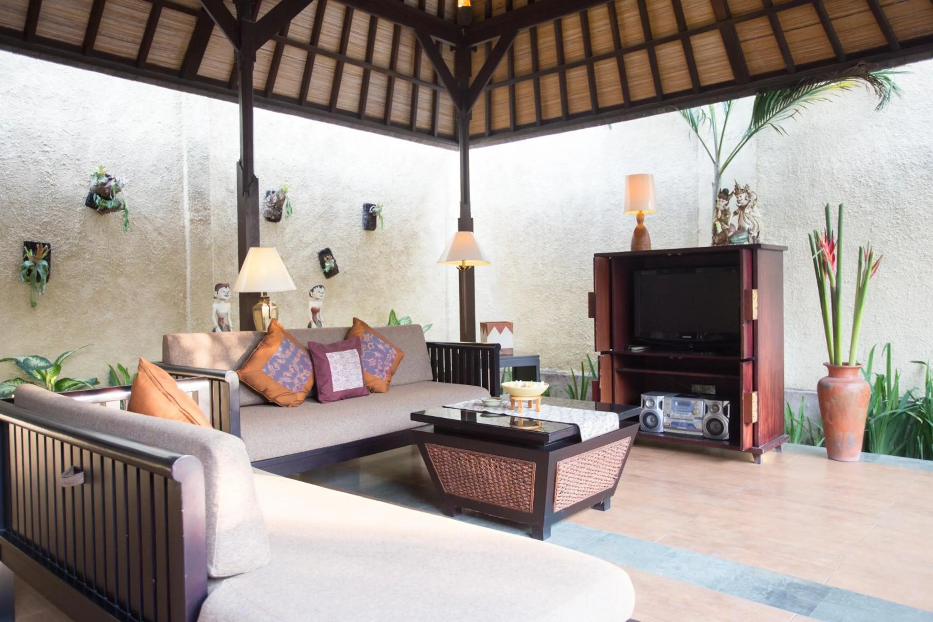 Living room in The Sanyas Suite Bali