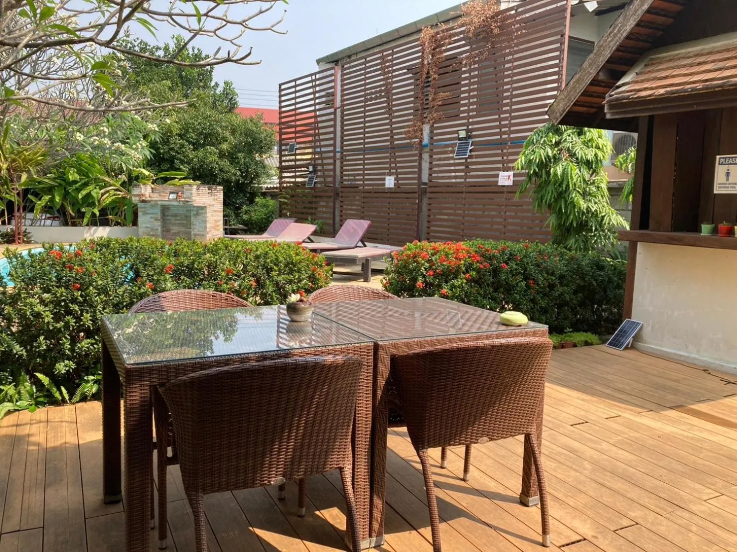 Garden view in Wiriya House