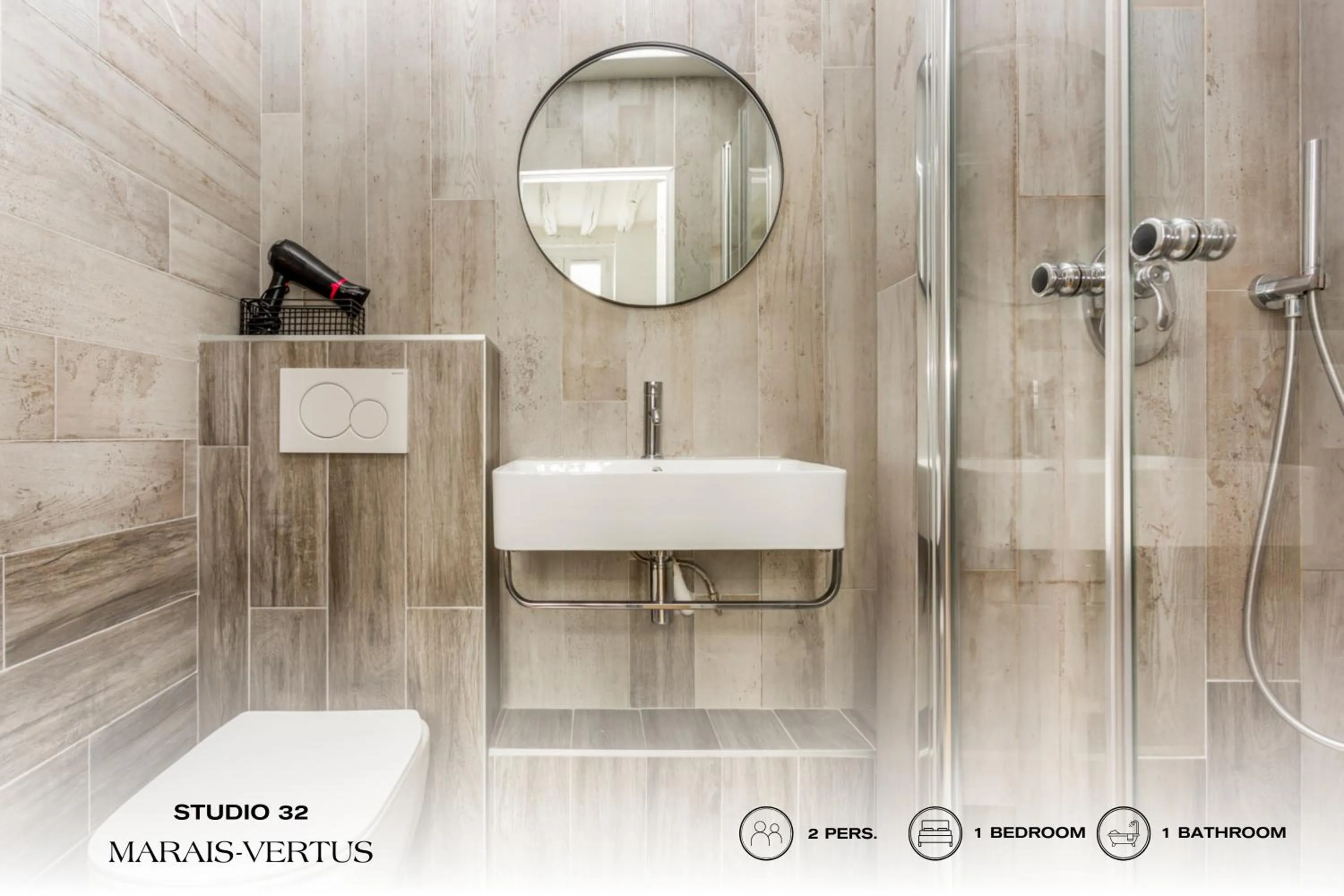 Bathroom in Beauquartier - Marais Vertus