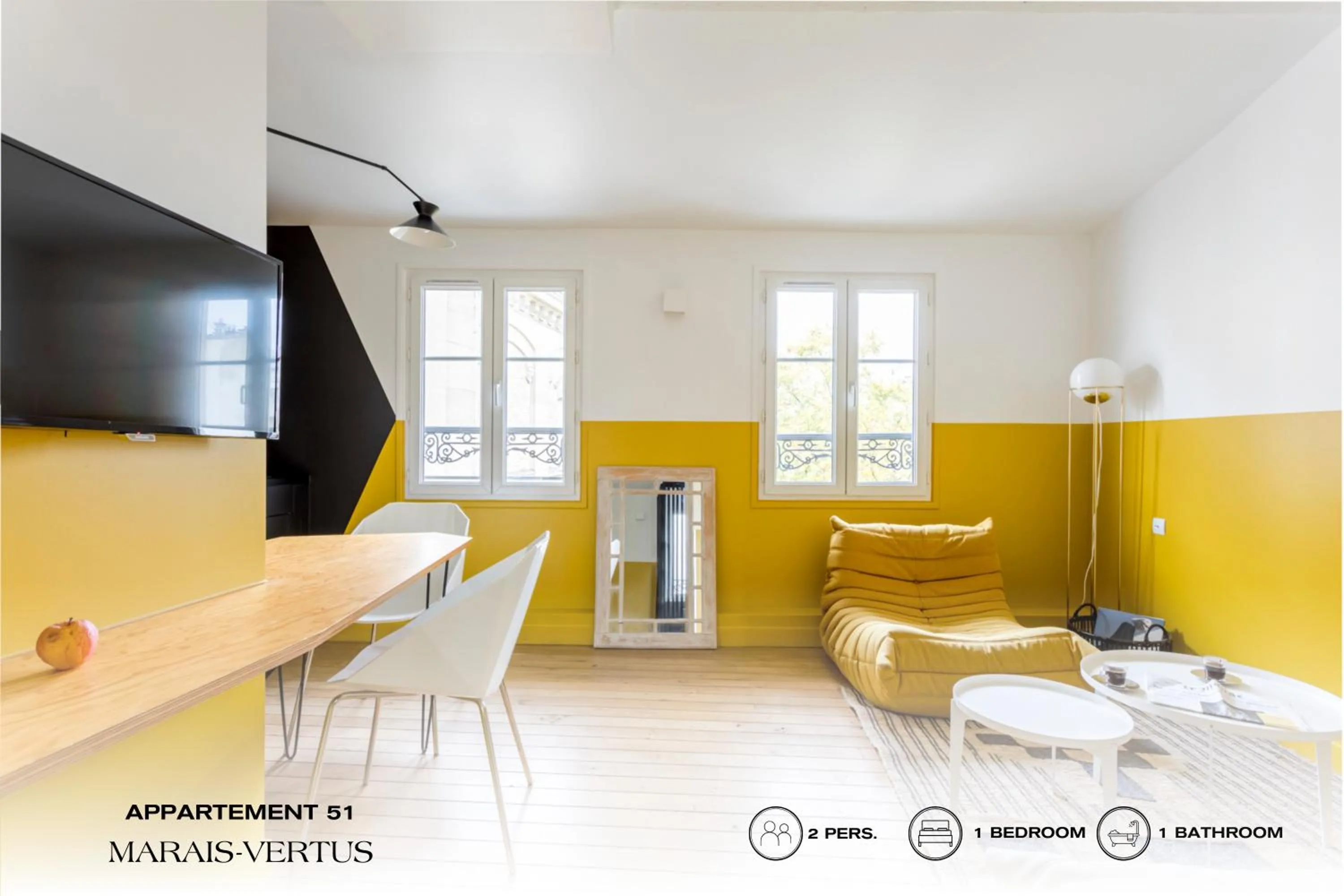 Seating area in Beauquartier - Marais Vertus