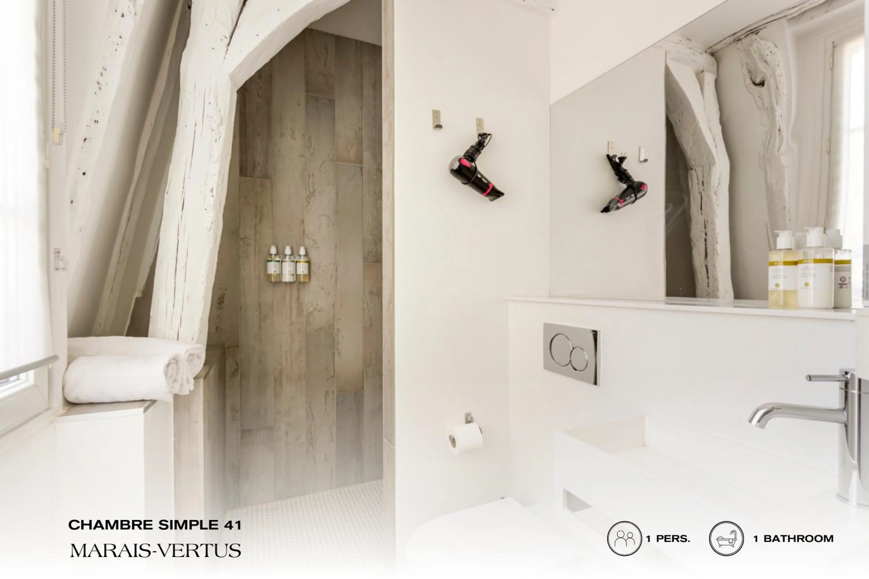 Bathroom in Beauquartier - Marais Vertus