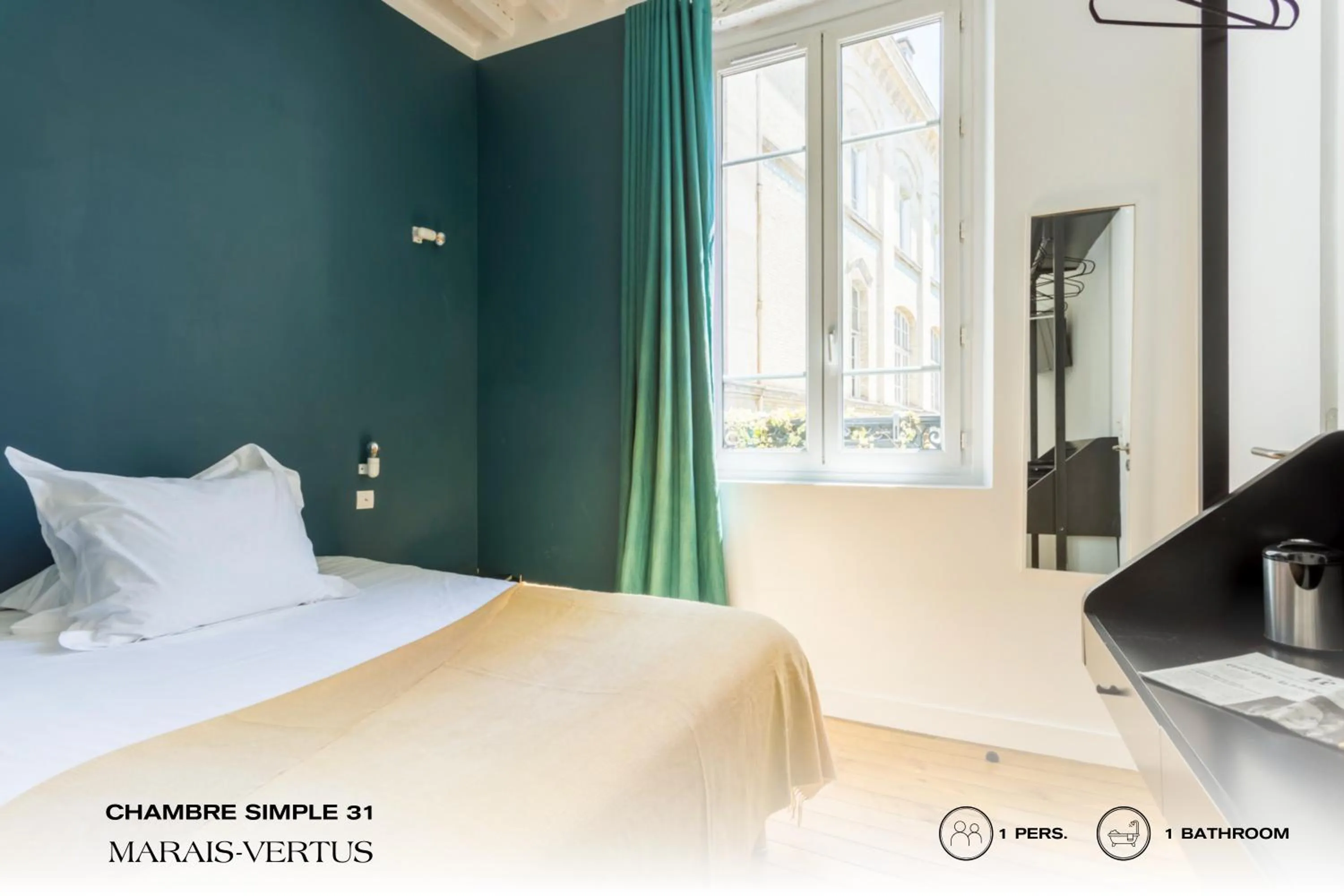 Bedroom, Bed in Beauquartier - Marais Vertus