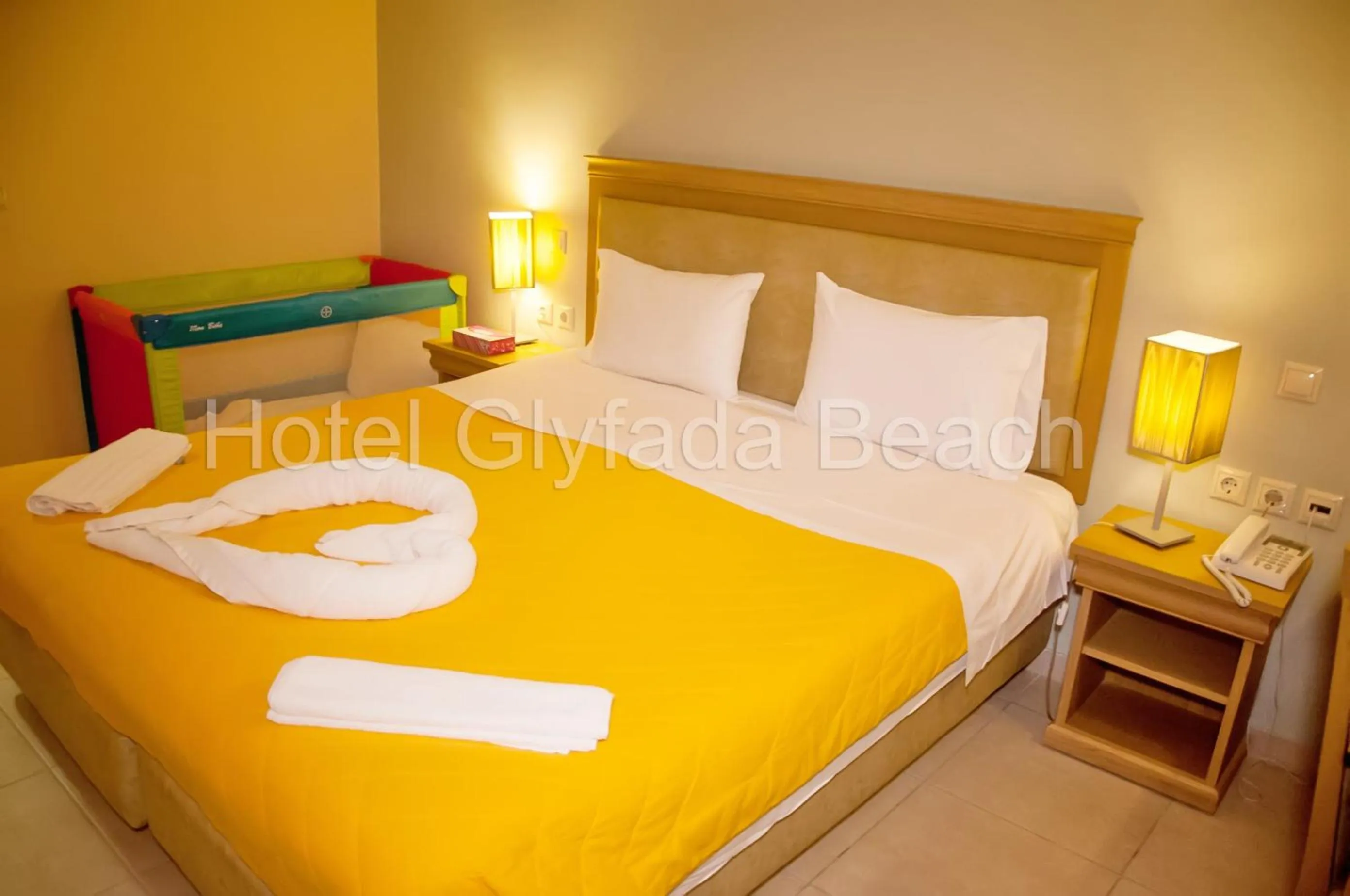 Bed in Glyfada Beach Hotel
