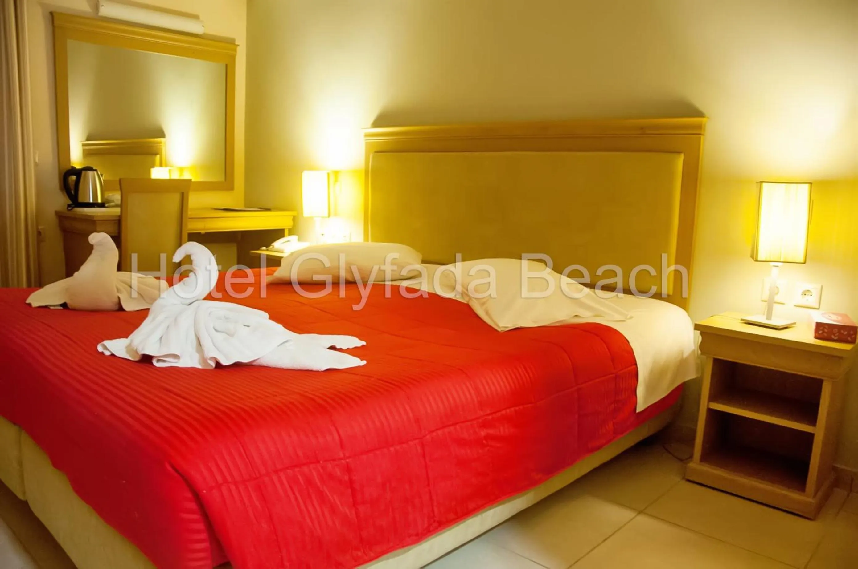 Bed in Glyfada Beach Hotel