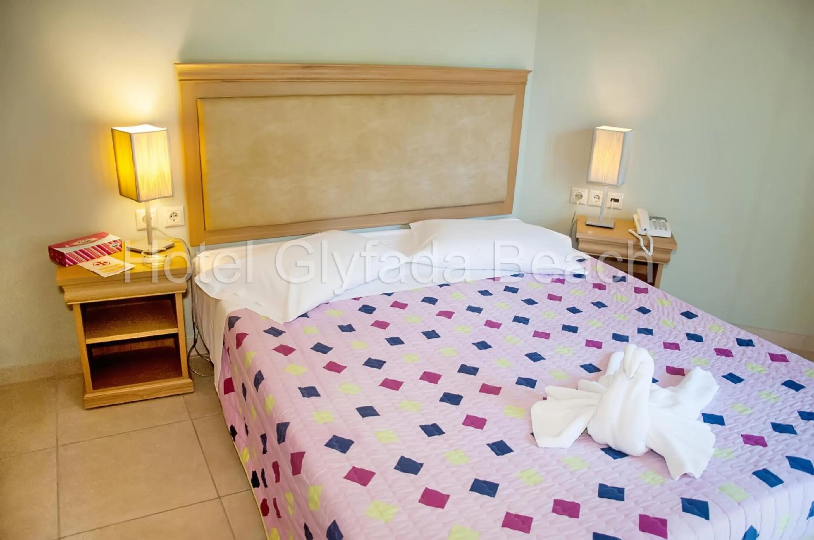 Bed in Glyfada Beach Hotel