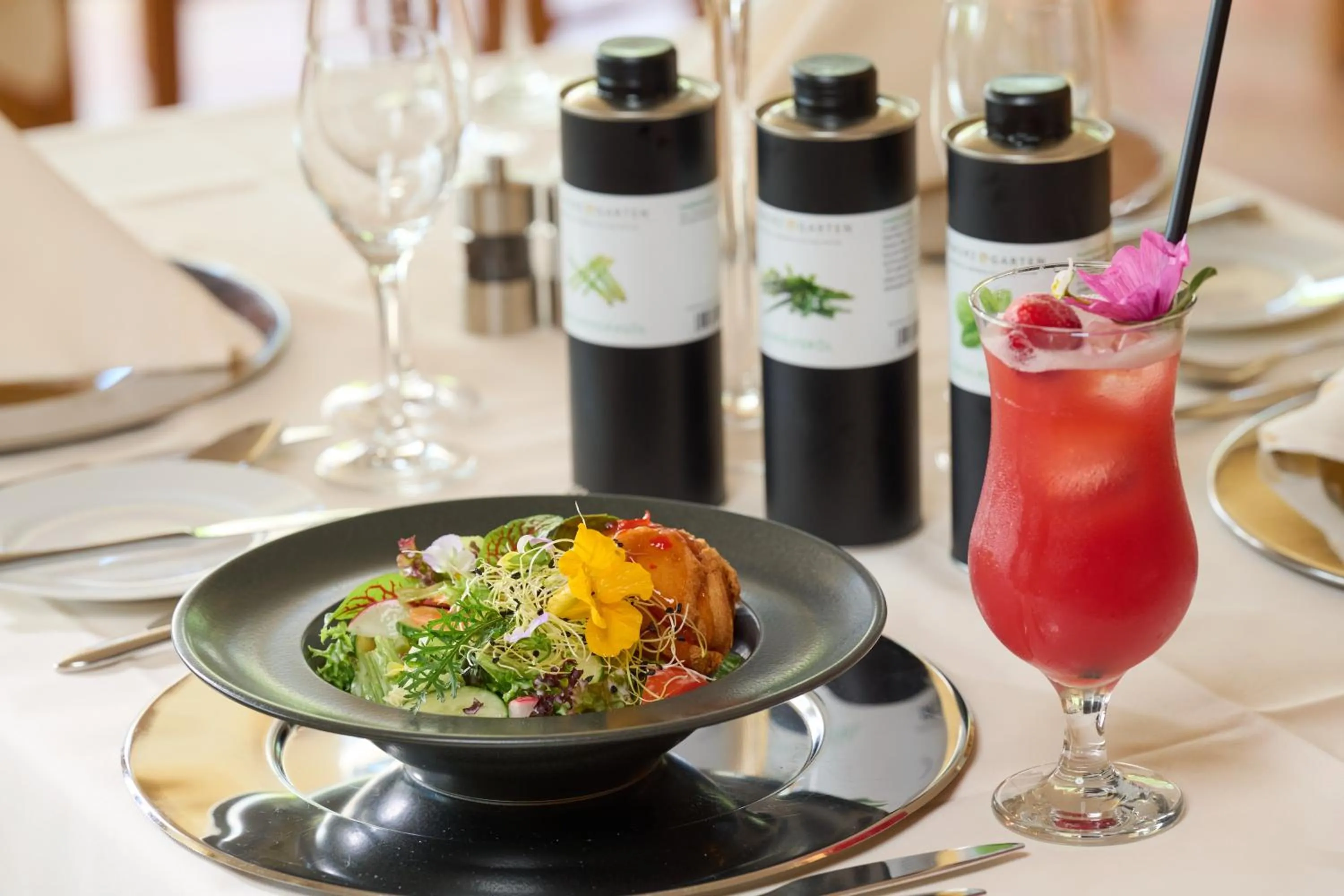 Food close-up in Hotel Am Kurhaus mit erstem Ayurveda Center Sachsens - direkt am Gesundheitsbad ACTINON & Kurpark