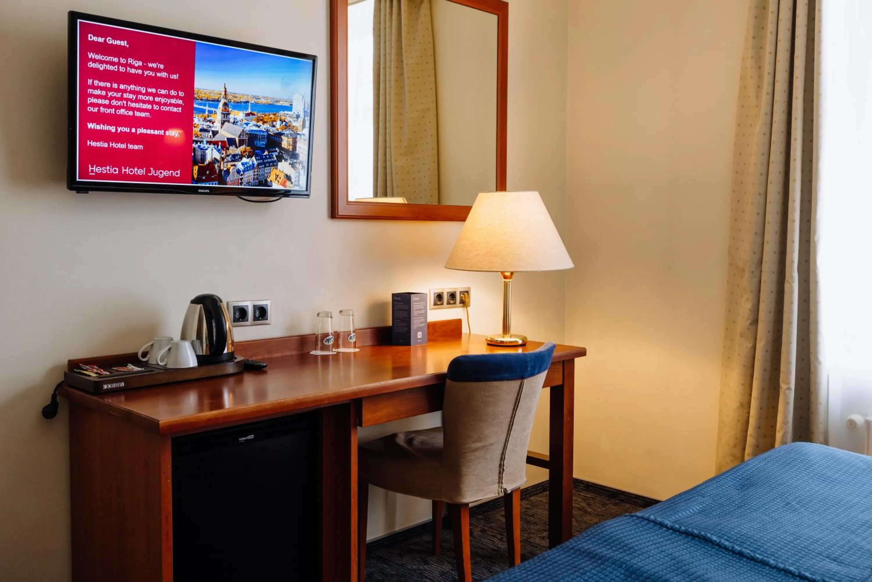 Bedroom, Bed in Hestia Hotel Jugend