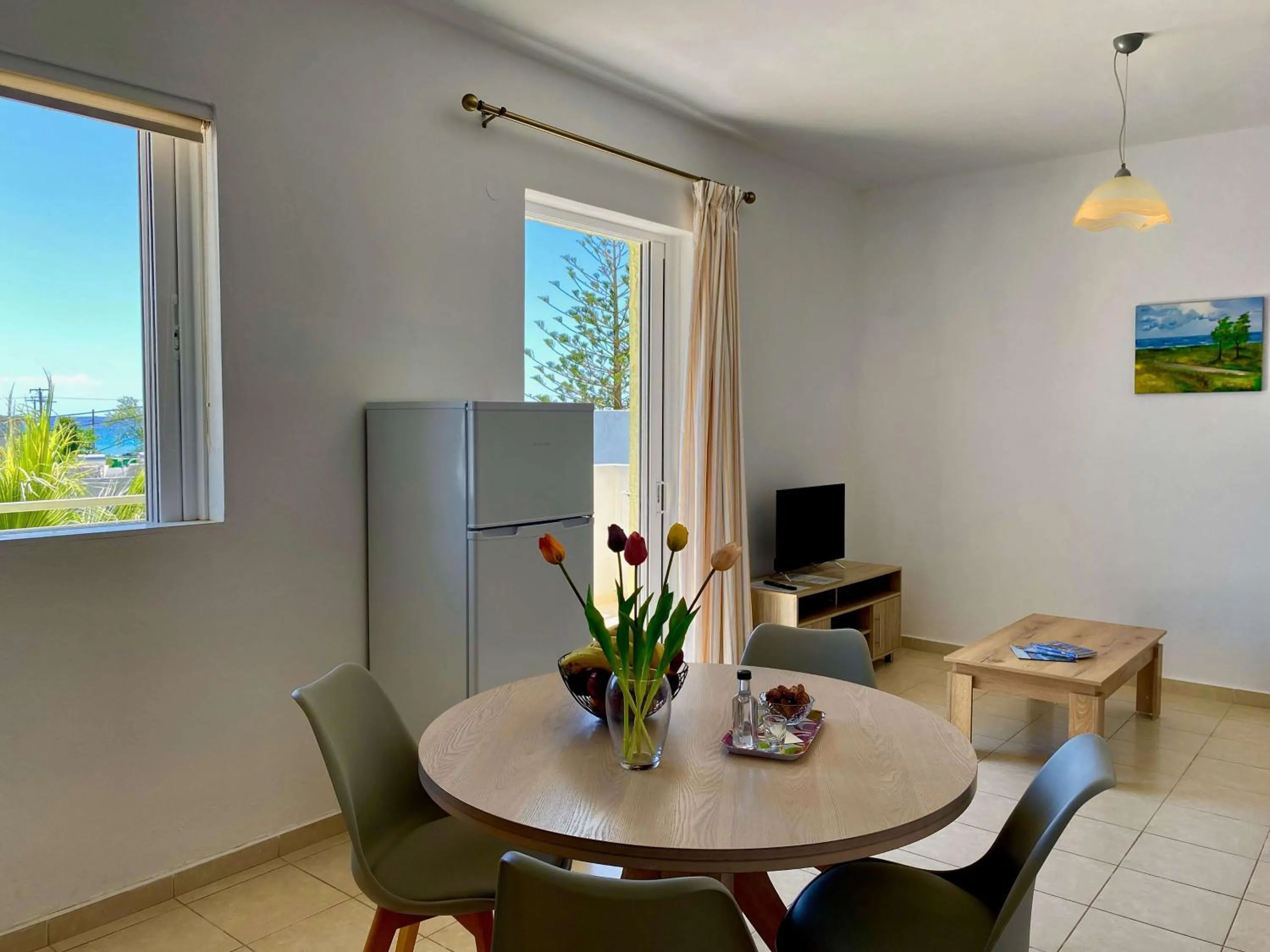 Living room in Manolis Apartments plakias