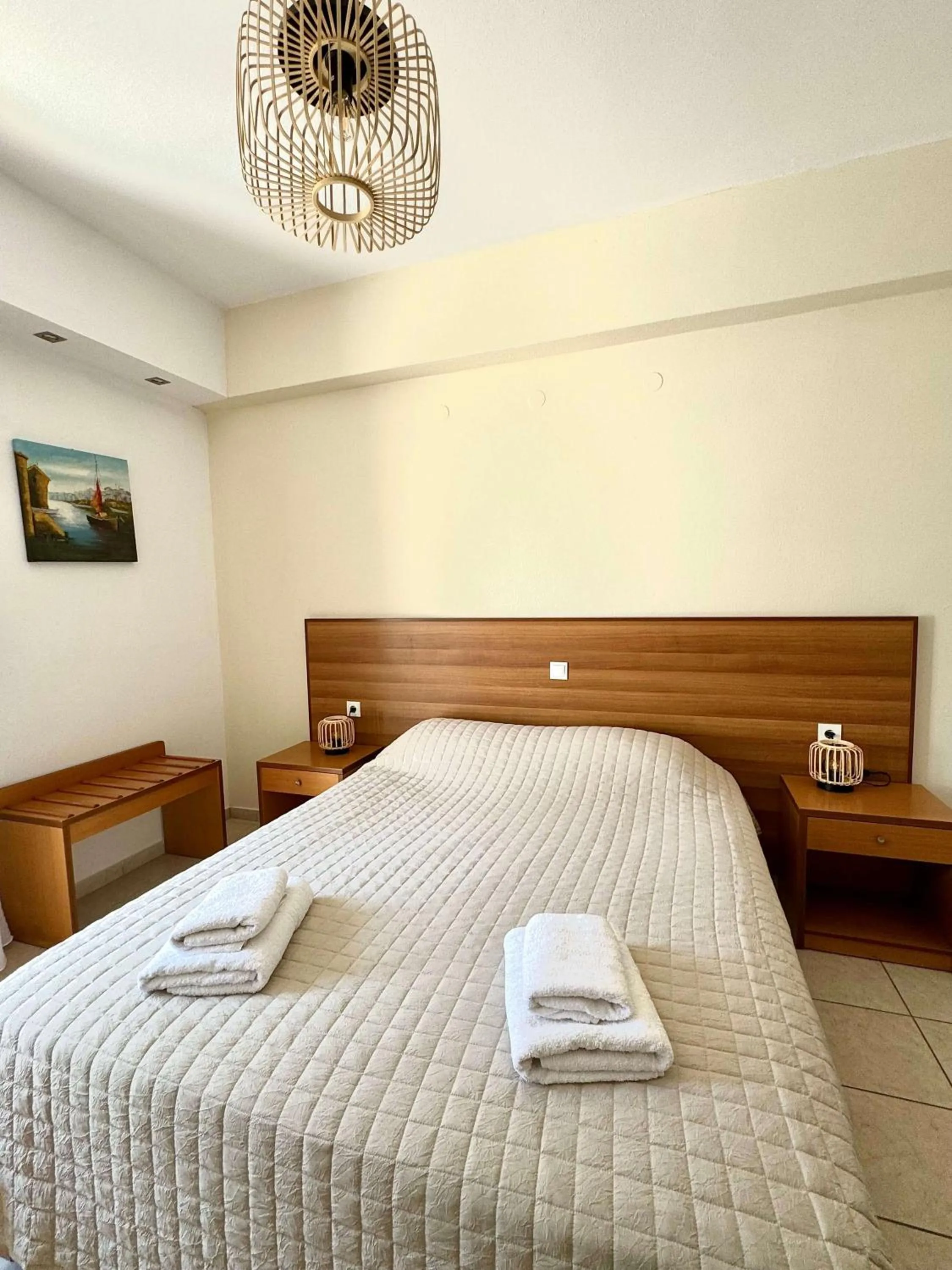 Bedroom, Bed in Manolis Apartments plakias