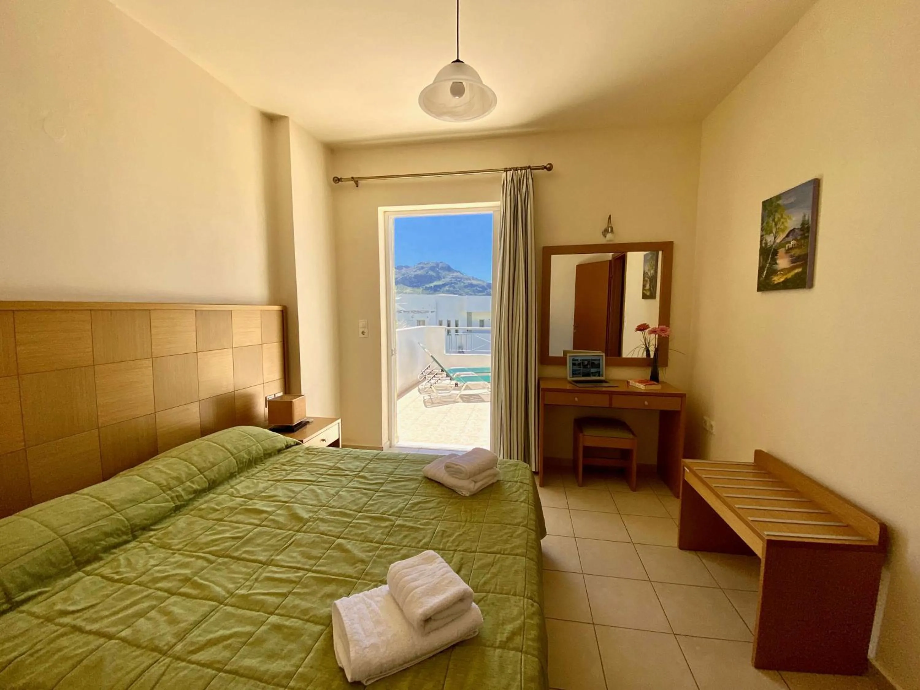 Bedroom, Bed in Manolis Apartments plakias