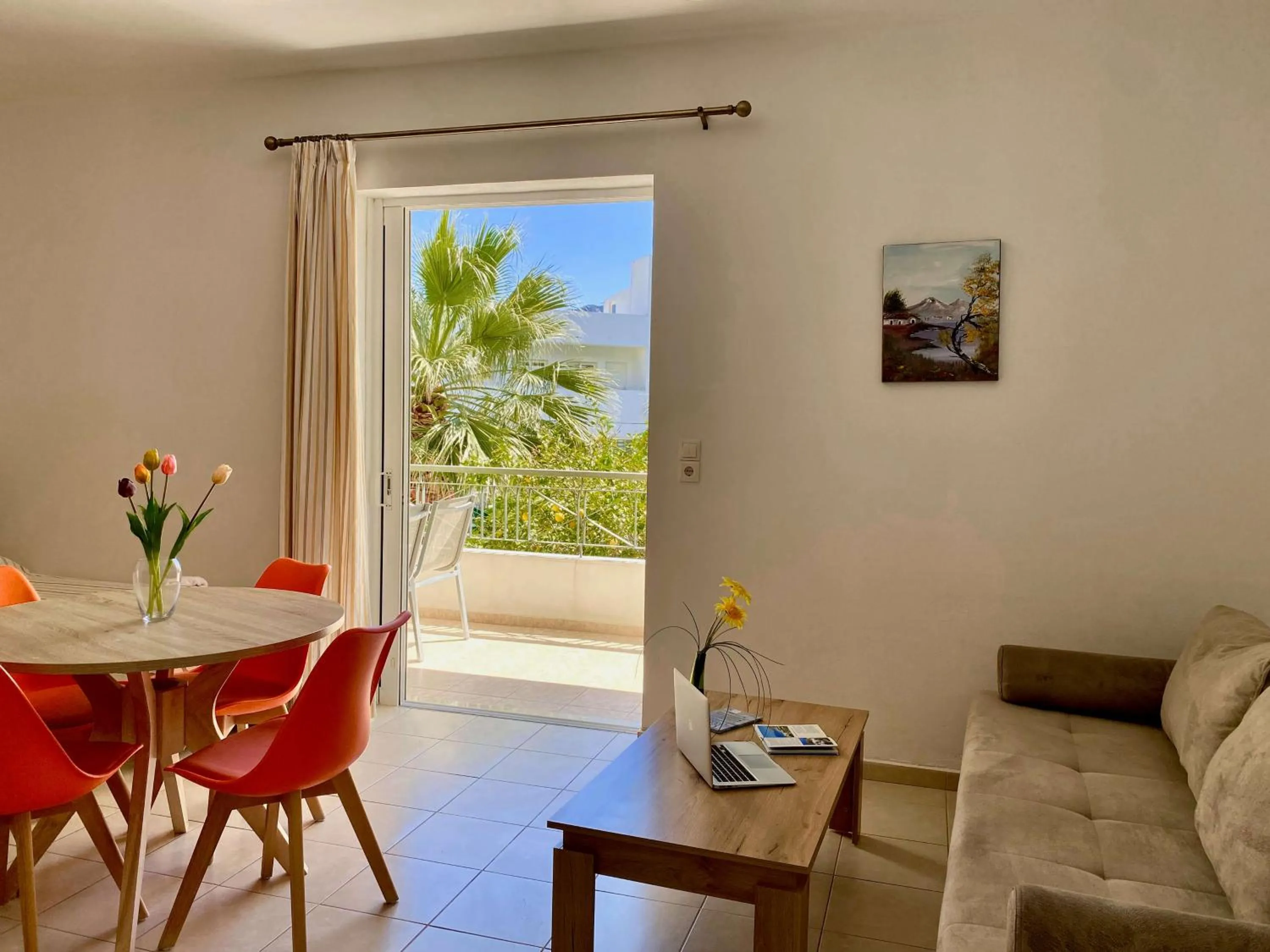 Living room in Manolis Apartments plakias