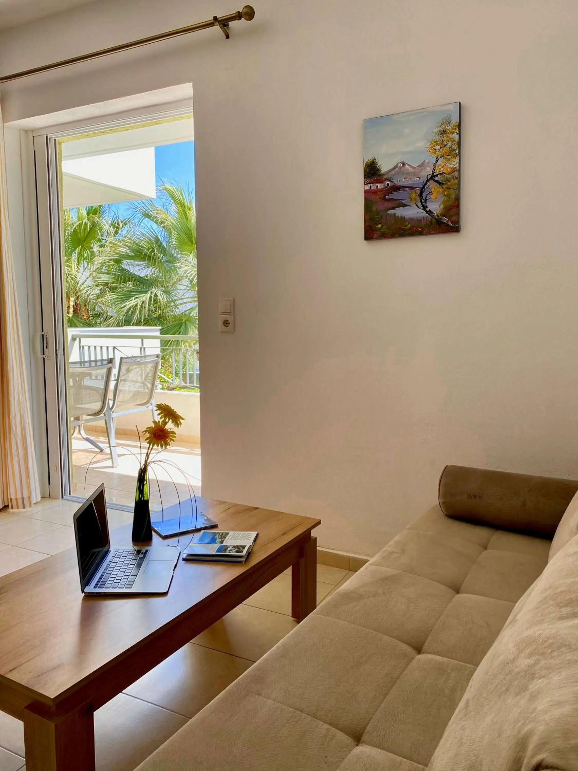 Living room in Manolis Apartments plakias