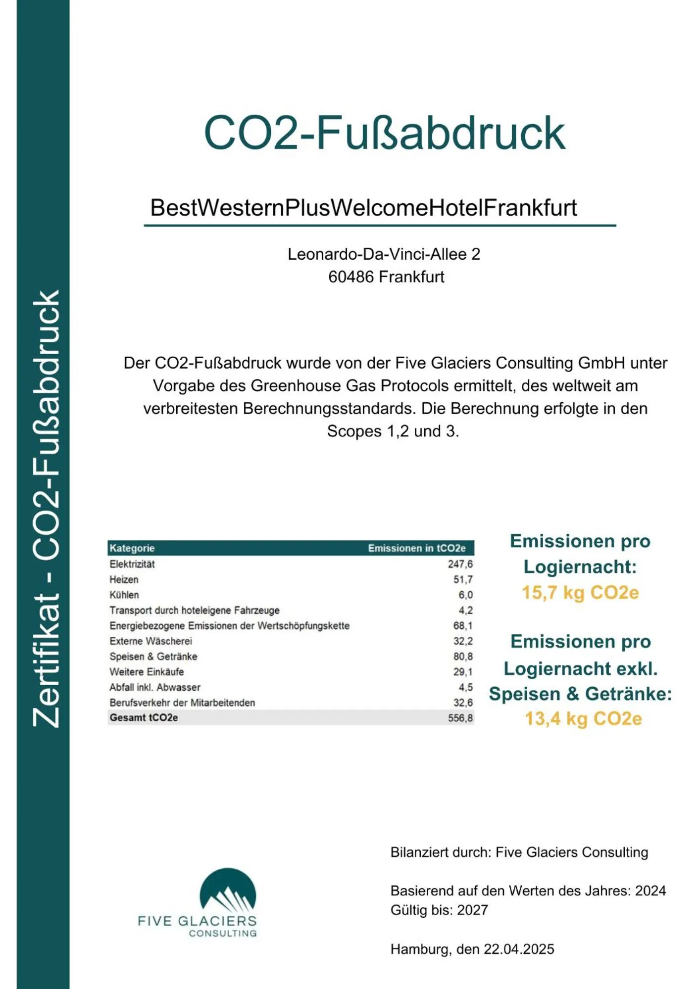 Logo/Certificate/Sign in Best Western Plus Welcome Hotel Frankfurt