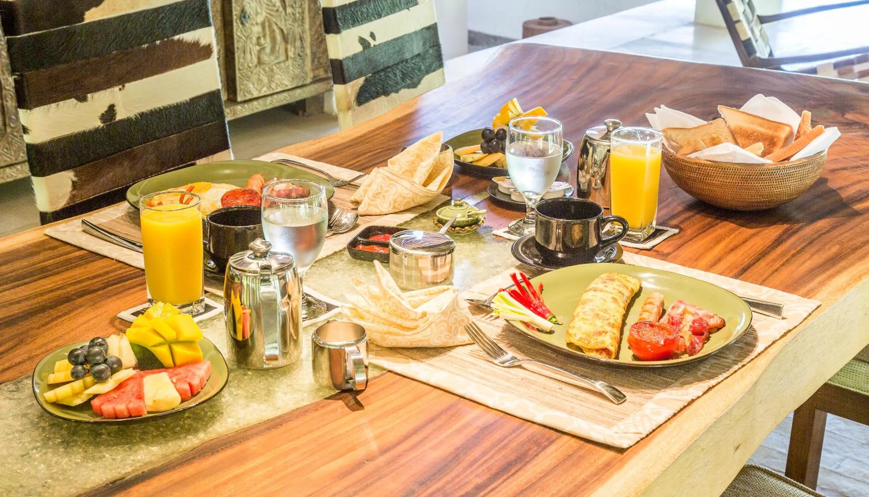 Food close-up in The Manipura Luxury Estate and Spa Up to 18 person, fully serviced