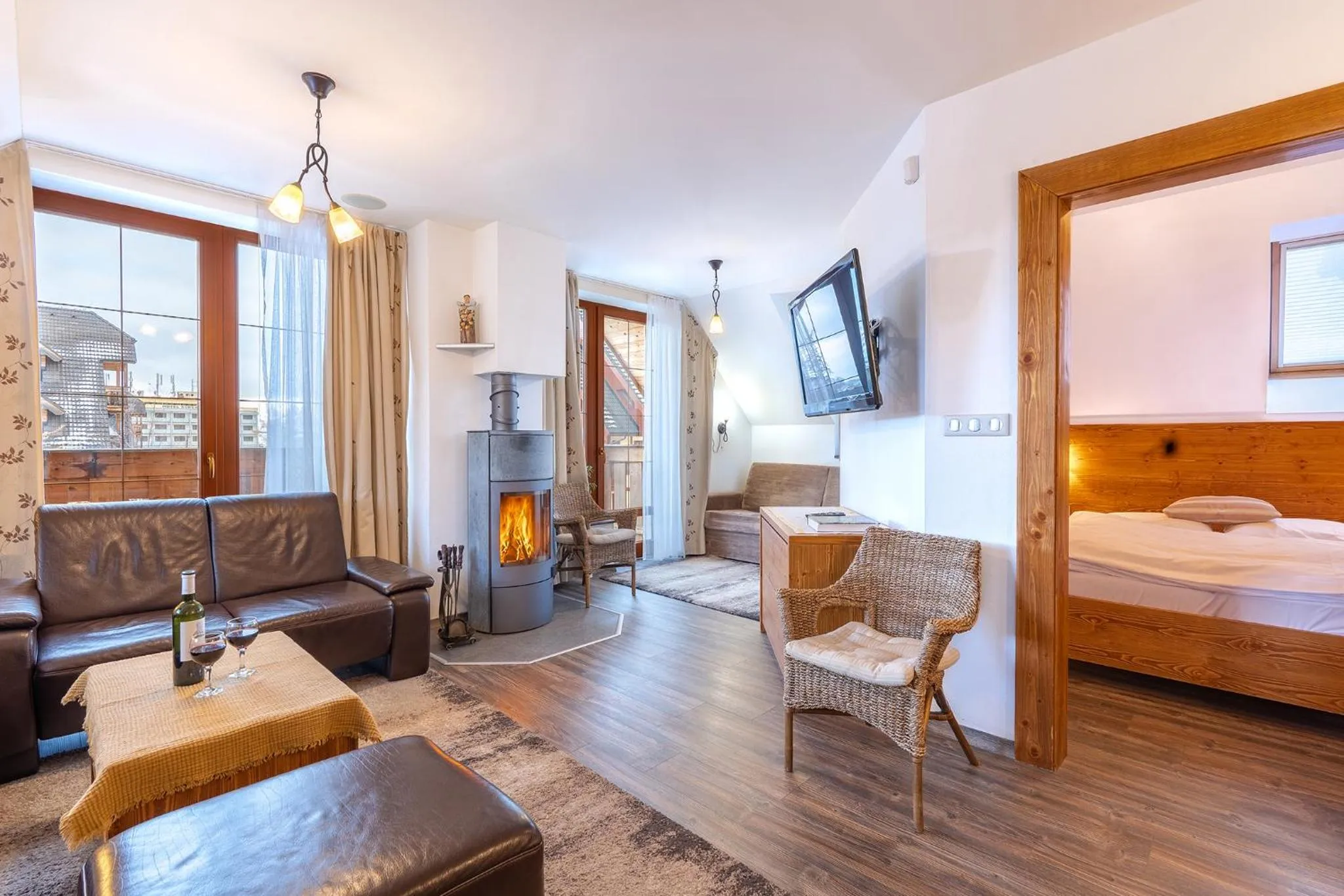 Living room, Bed in Kukučka Lomnica - Tatranská Lomnica