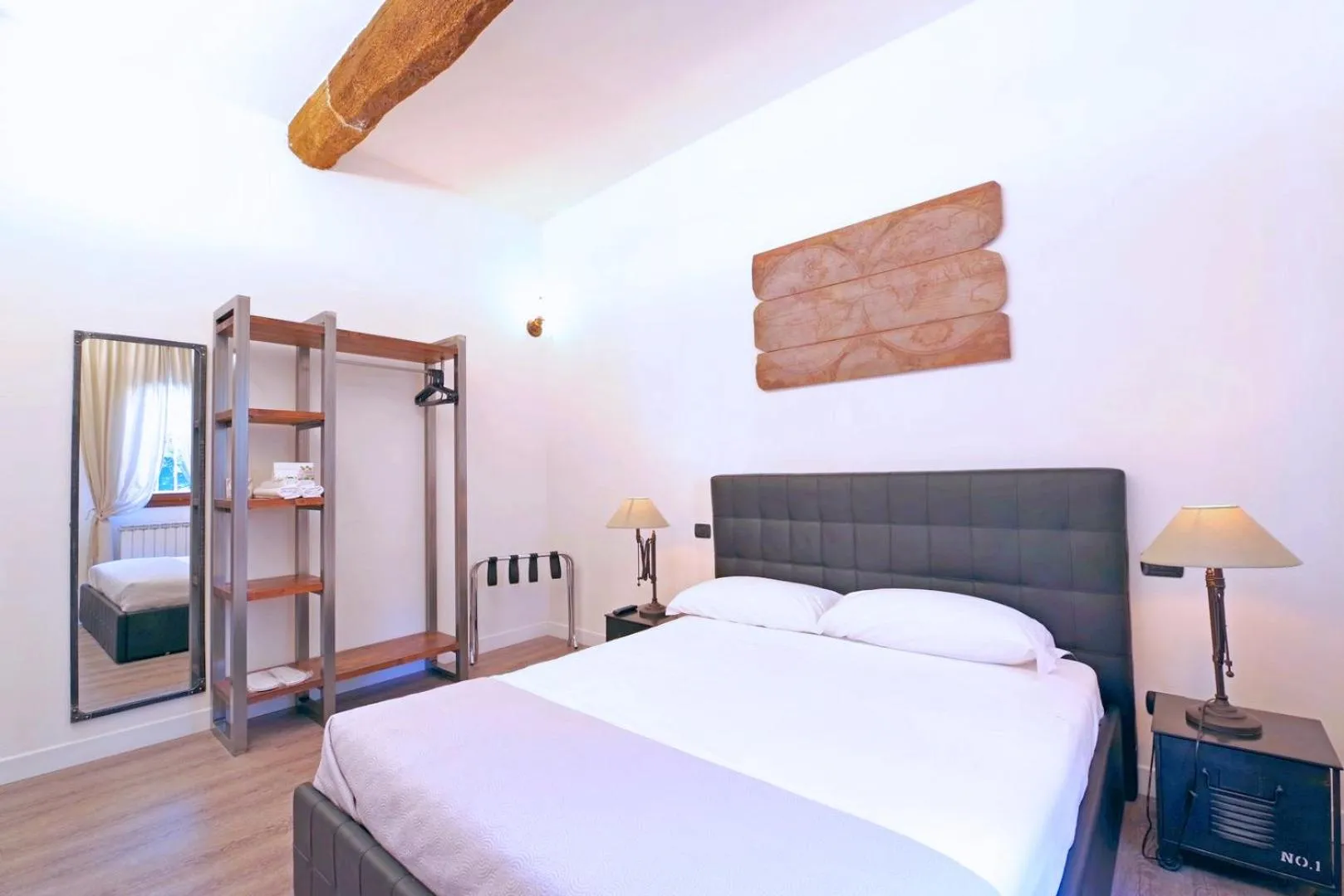 Bed in Steam House Room & Breakfast