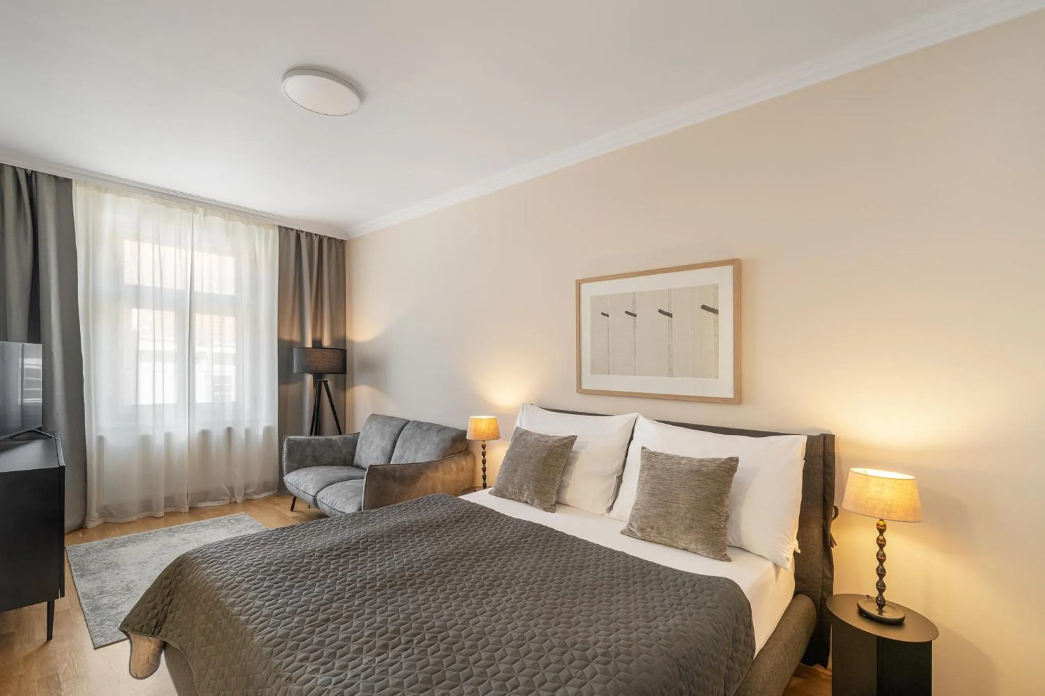 Bedroom, Bed in Hunger Wall Residence