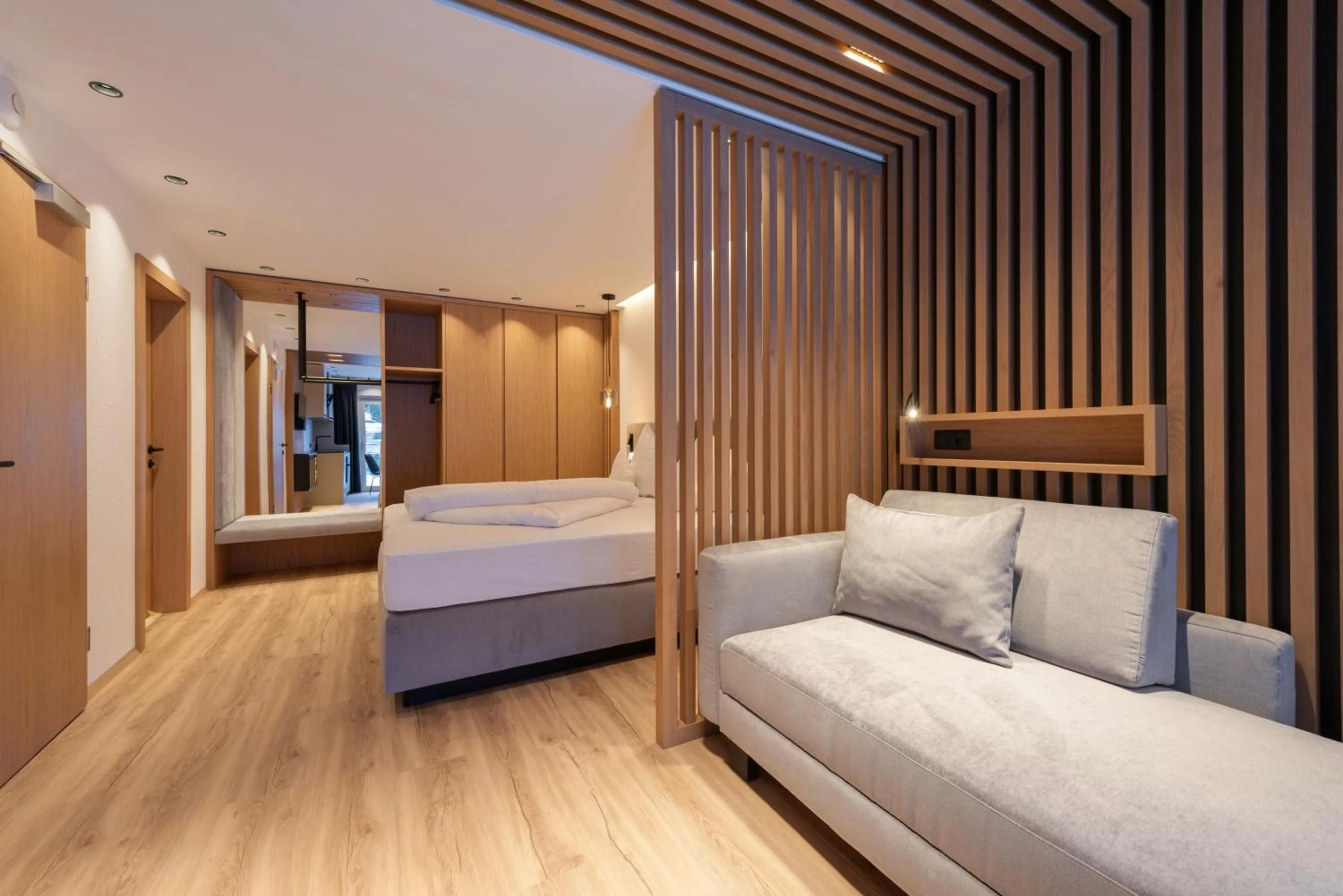 Living room, Bed in Apart La Vita