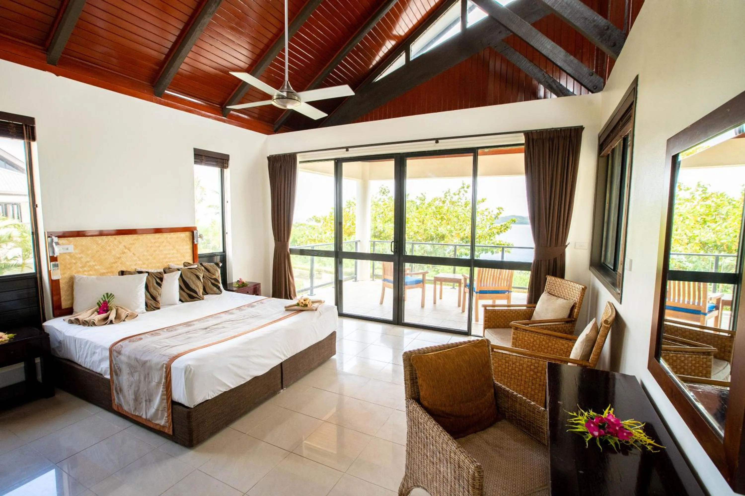 Bed in Dreamview Villas