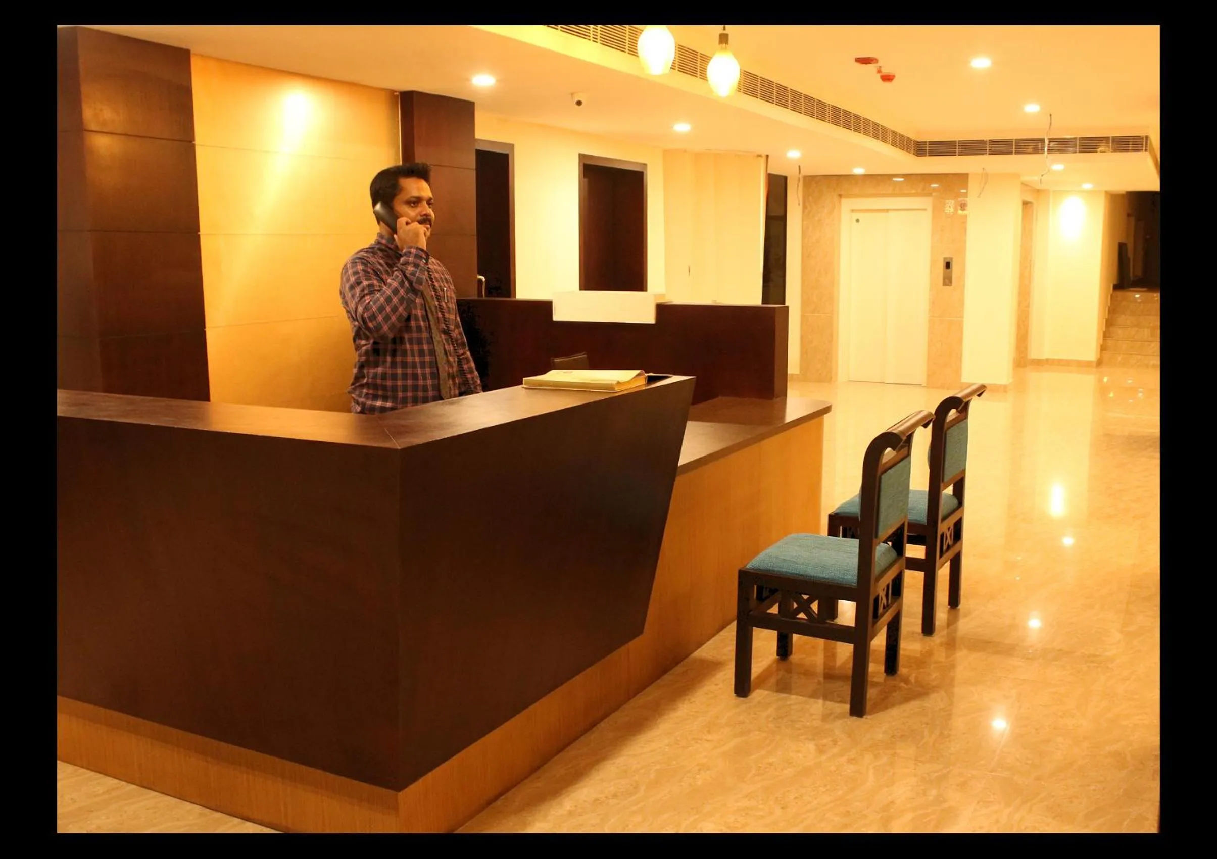 Lobby or reception in Hotel Yamuna
