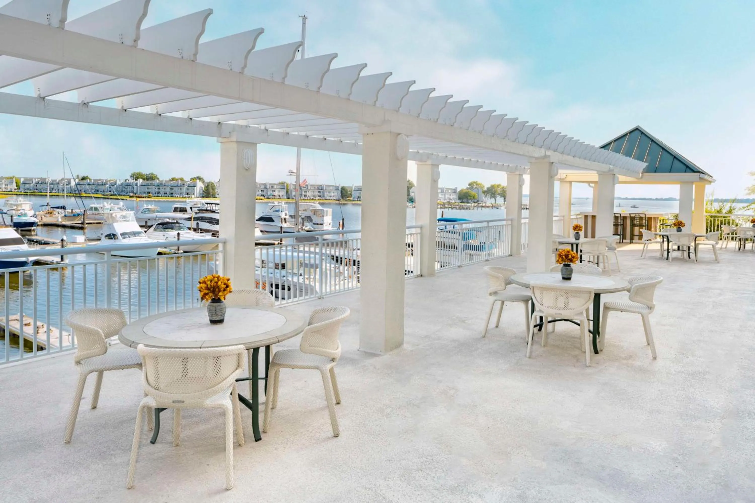 Patio in Hilton Garden Inn Kent Island Marina