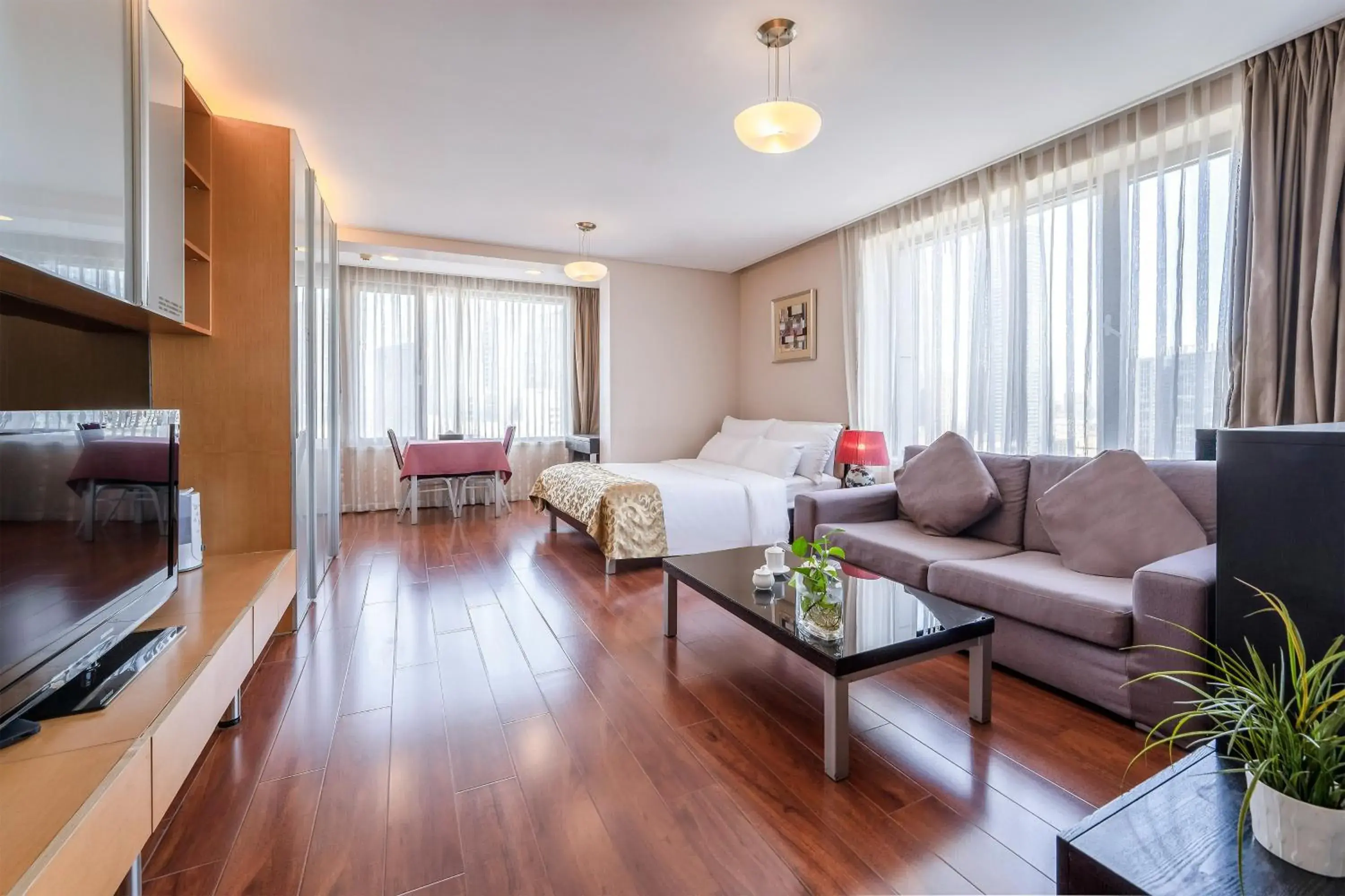 Standard Double Room with City View in Qingdao Housing International Hotel Standard Double Room with City View in Qingdao Housing International Hotel