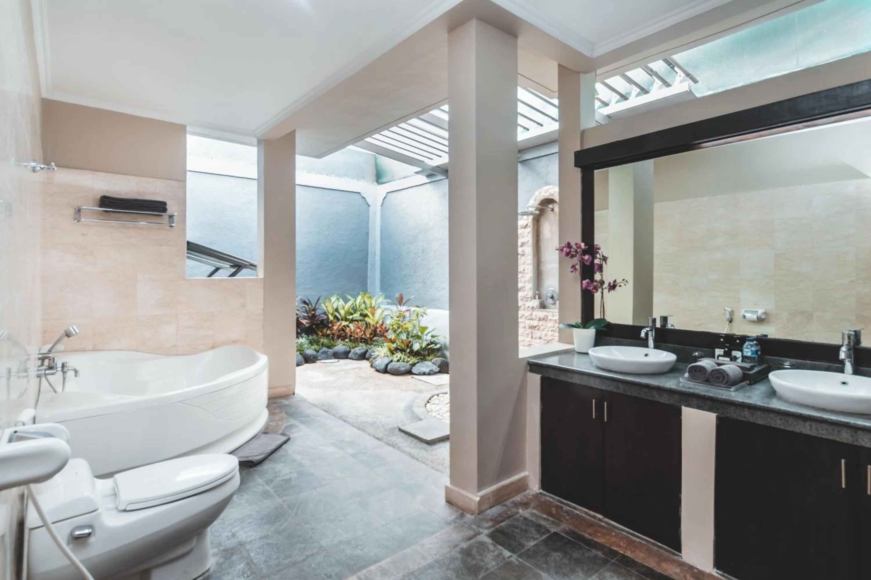 Shower in Dura Villas Bali at Kerobokan