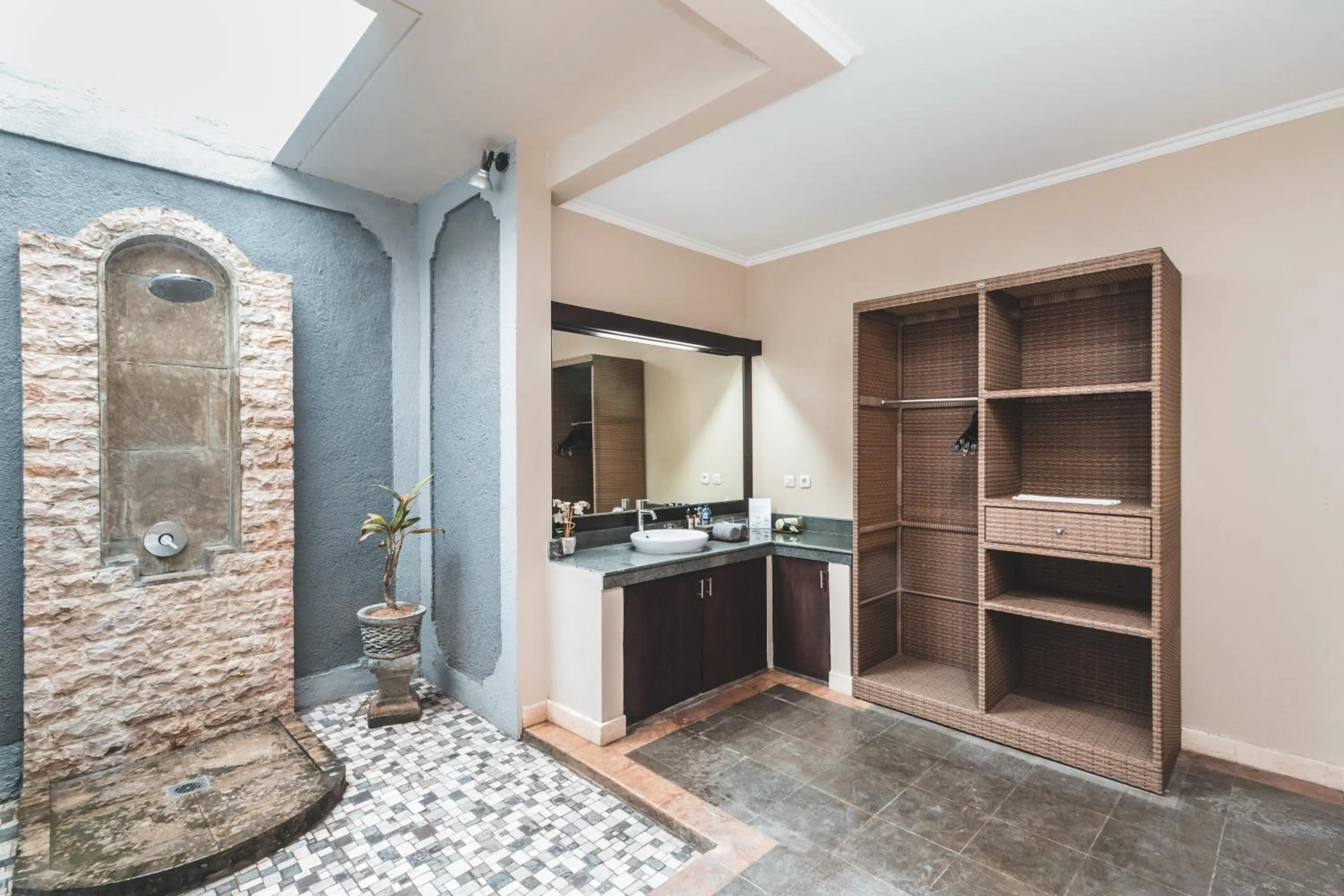 Shower in Dura Villas Bali at Kerobokan