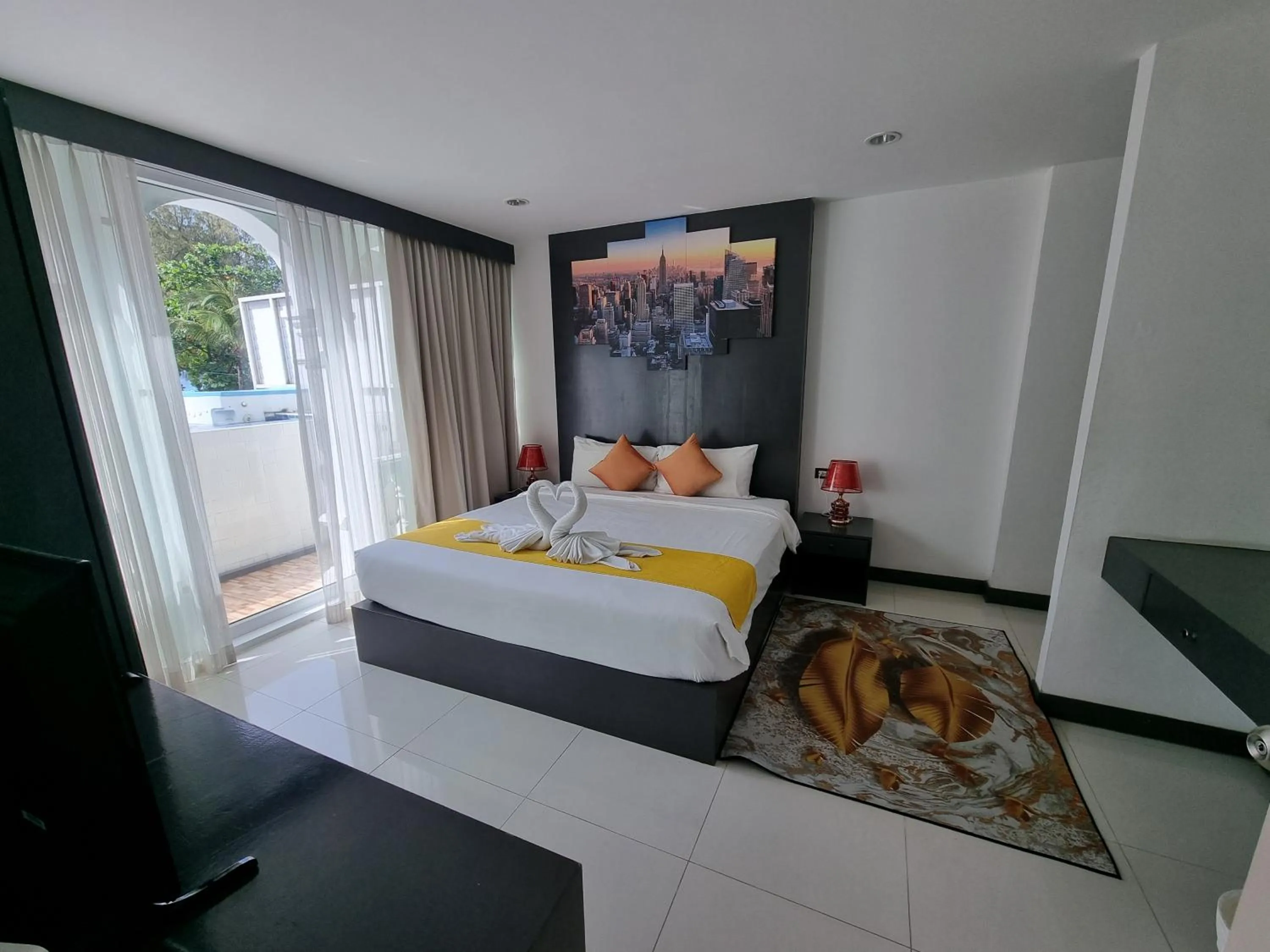 Bedroom, Bed in Modern Living Residence